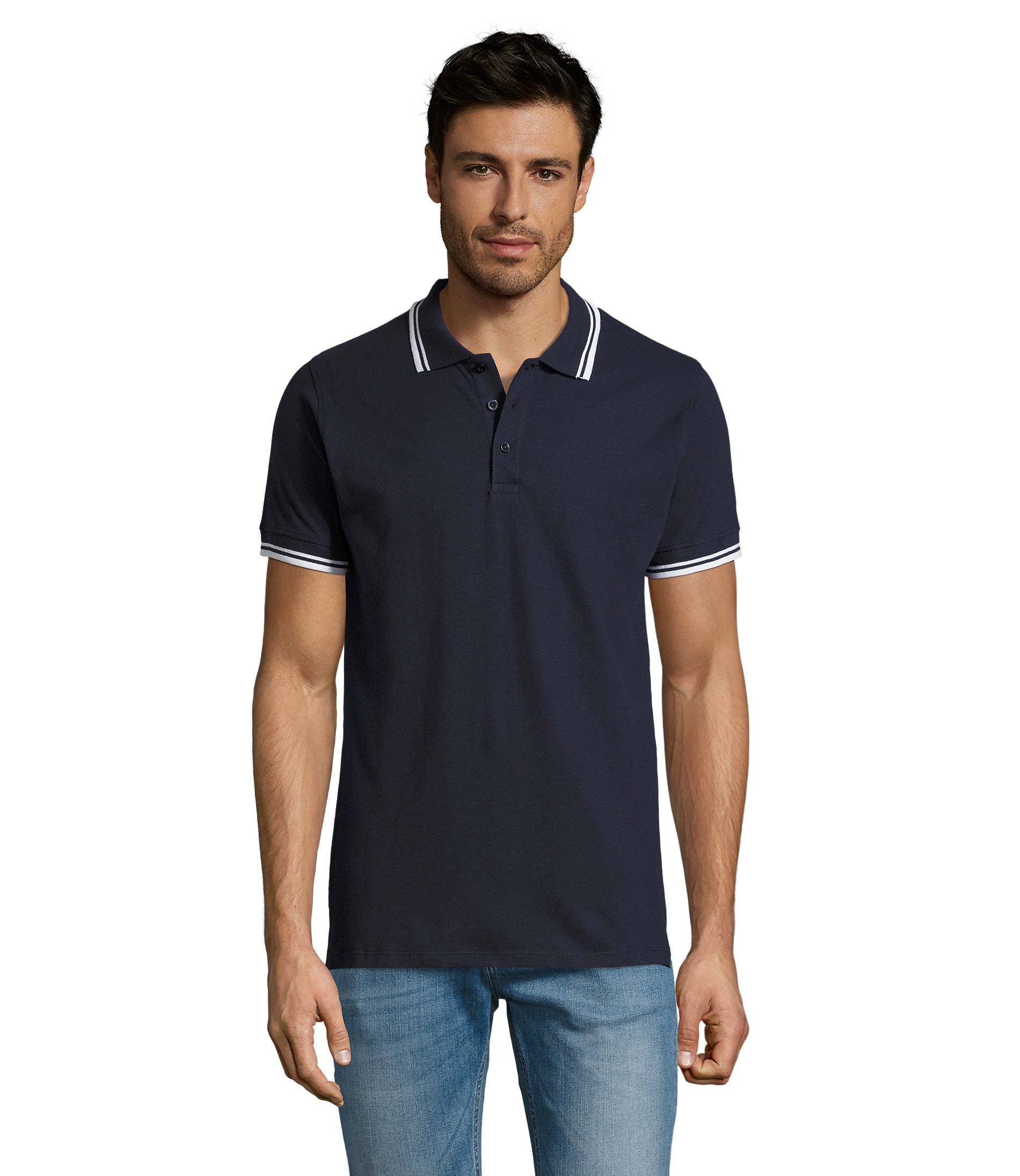 Polohemd, marine Polo, Kurzarm, Kragen Streifen, Casualwear, polohemd, marine polo, kurzarmig, Kollektion Streifenkragen, strickpolo, polo, polohemd, navy, kurzarm, streifen, Polo-Shirt, Navy, Kurzarm, Streifen, Polo-Kragen