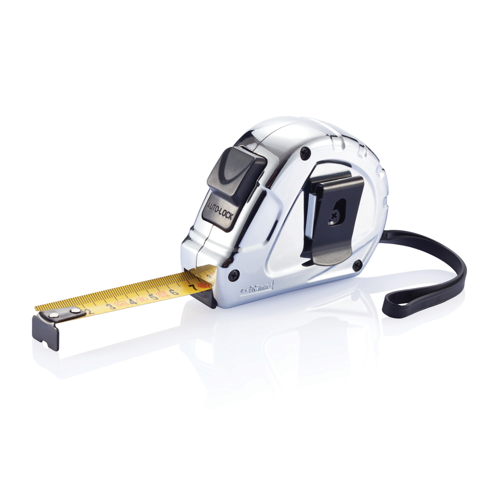 Diagramm, Handlung, Tape measure, Metal housing, Auto-lock, Measuring tape, Rounded body, Tape measure, Measuring tape, Metal case, Auto-lock, Retractable tape, Maßband, Tape Measure, Konstruktion, Metallgehäuse, Gelbband