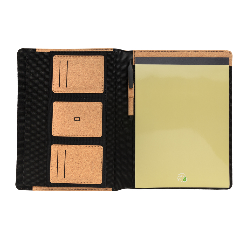 notebook, organizer, Card Slots, Tockets, clipboard, Notizbuch, Wallet-Organizer, Korkpapier, Kartenfächer, Pultblock, Organizer, Notizblock, Kartenfächer, Notizbuch, Kork/Leather Akzente