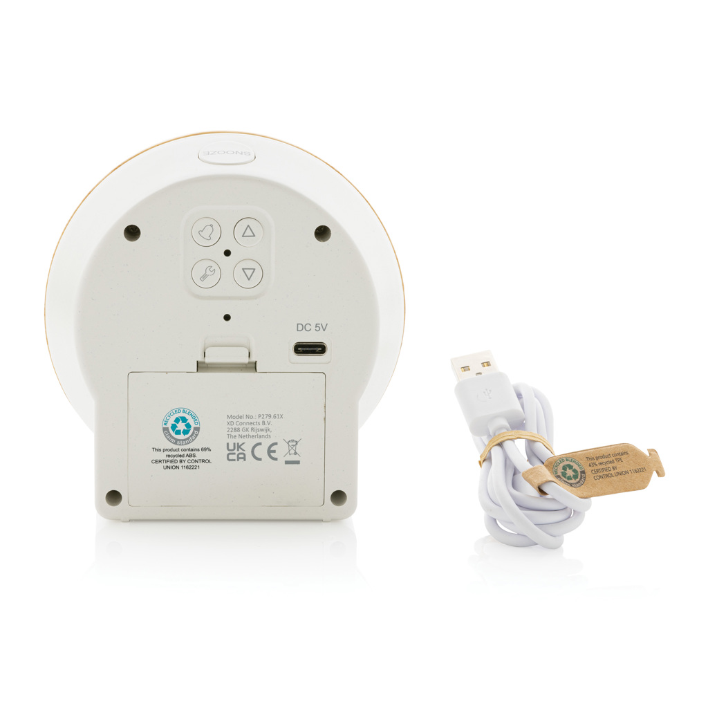 Adapter, Elektronik, Docking-Station, USB-C, MicroSD, Runder Sockel, Ladekabel, Damen- oder Tischuhr, Kamera-Aufsteller?, Smartphone-Ladestation, USB-C Anschluss, Weiß-Beige, station, charging, dock, USB-C, adapter