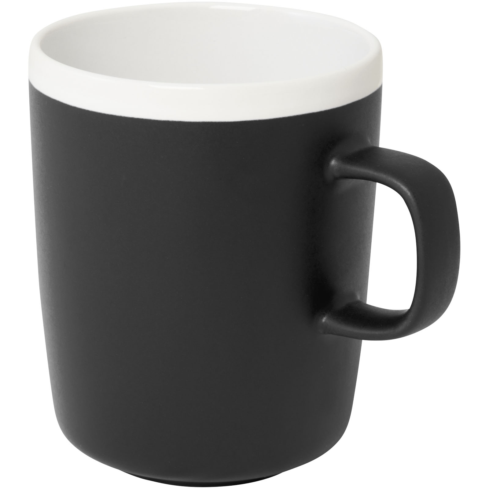 coffee mug, schwarzer Becher, Keramikbecher, Trinkbecher, Henkelbecher