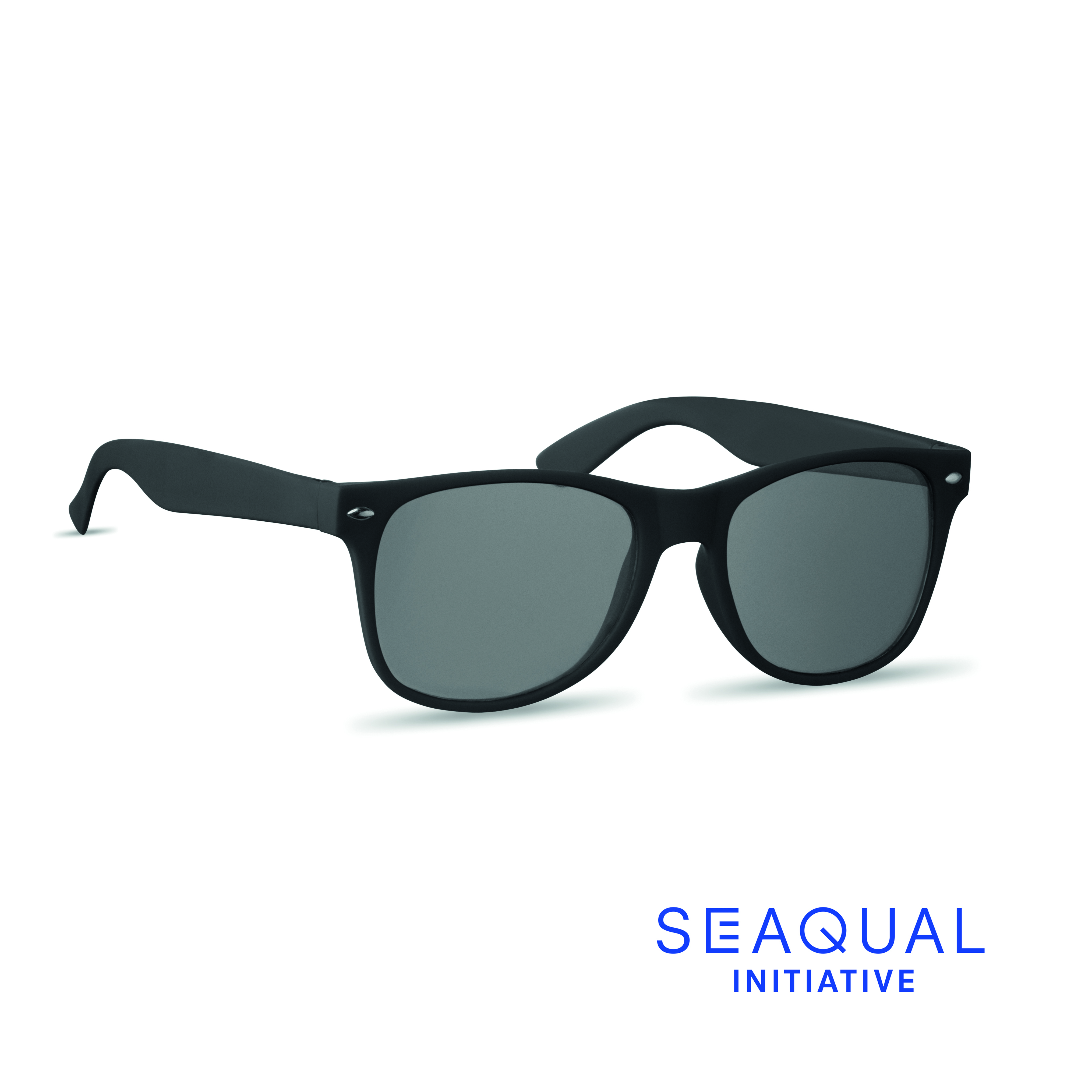 Sonnenbrille, schwarzer Rahmen, graue Gläser, Wayfarer Stil, Unisex, Sonnenbrille, Schwarz, Rundliche Form, Grau getönt, Kunststoffrahmen