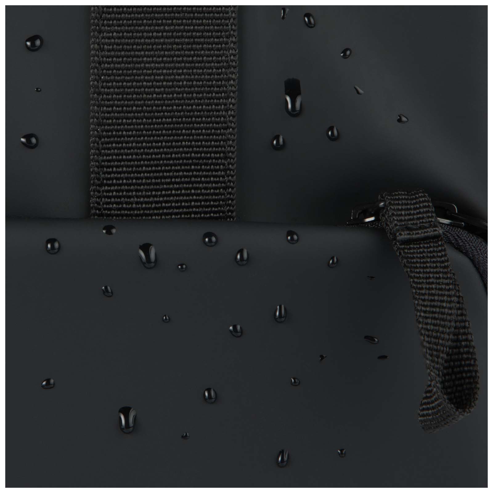 Rucksack, Nylon, Schwarz, Tragegurt, Wasserabweisend