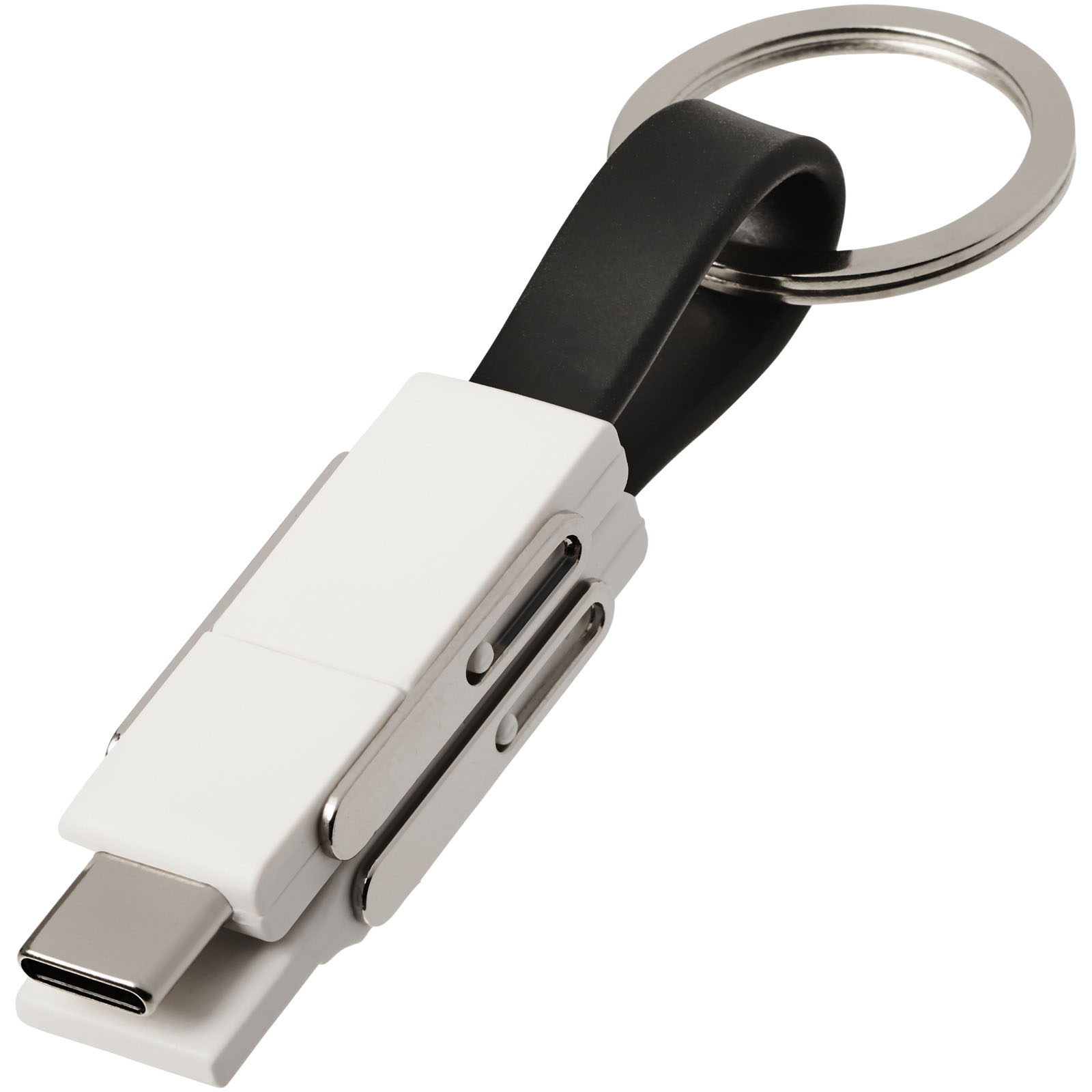 USB-C, Schlüsselanhänger, Adapter, Typ-C, Metall, USB-C, Schlüsselanhänger, Adapter, Weiß, Metallisch, Schlüsselanhänger, USB-C Adapter, Adapter, USB Typ-C, Kabelhalterung