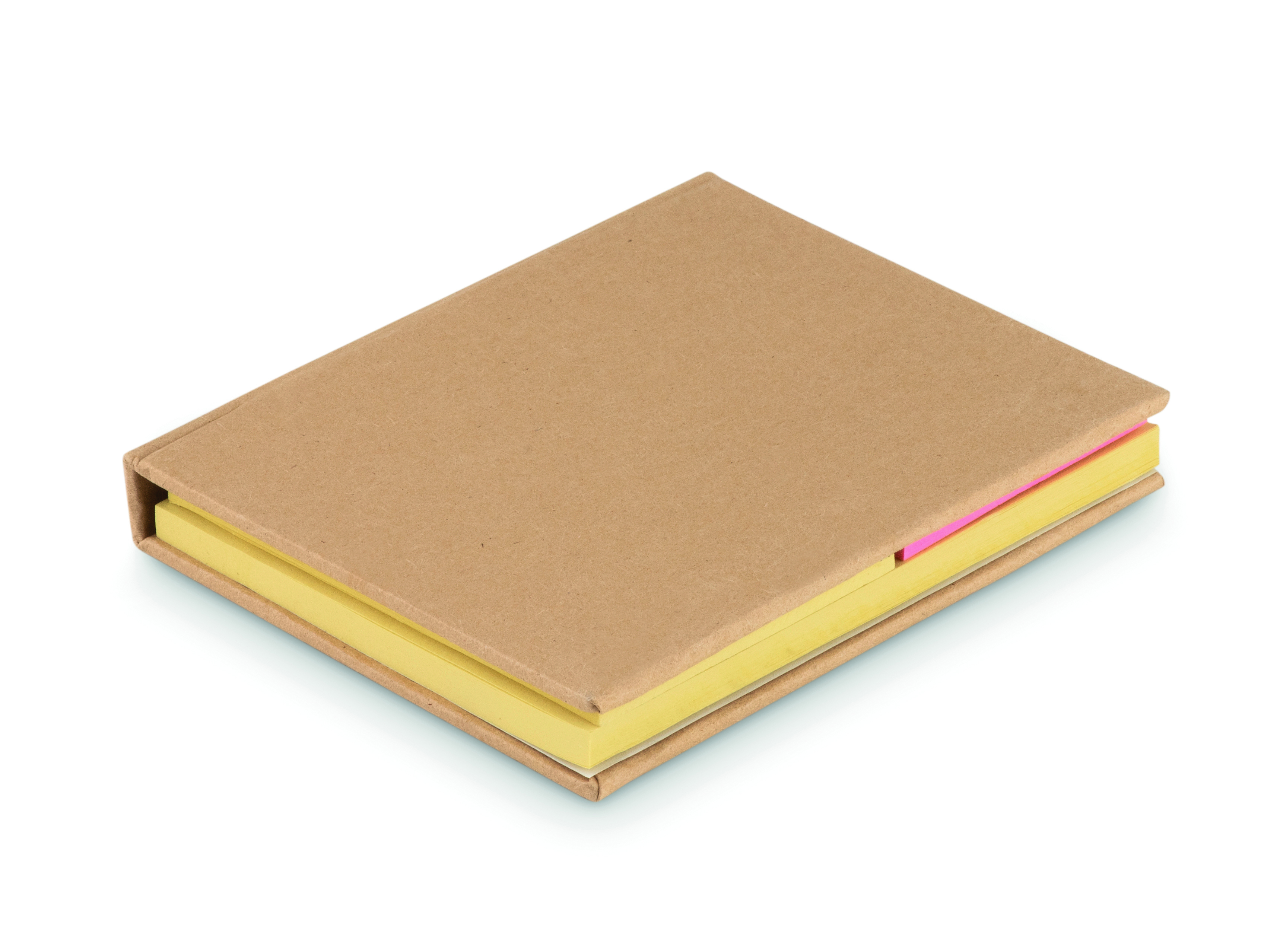 Notizbuch, Notizheft, Kartonhülle, Post-it, Gelbstreifen