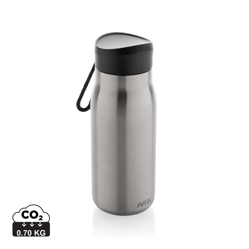 Thermosflasche, Stahl, Aluminium, Trinkflasche, Klickdeckel, Thermoflasche, Stahl, Edelstahl, Vakuum, Trinkflasche, Stainless steel bottle, Water bottle, Isoliert, Schraubverschluss, Lanyard