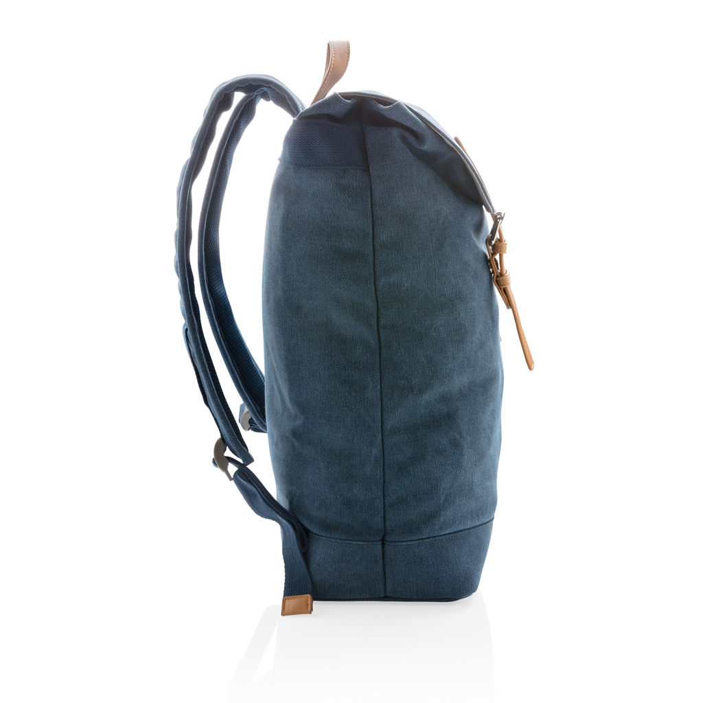 Rucksack, Rucksack, Nylon, Stoff, Blau, Rucksack, Marineblau, Canvas, Lederakzente, Gurtverschluss, Rucksack, Backpack, Navy, Hakenverschluss, Gurt, Canvas, Rucksack, Rucksack, Navy blue, Canvas, Lederdetails