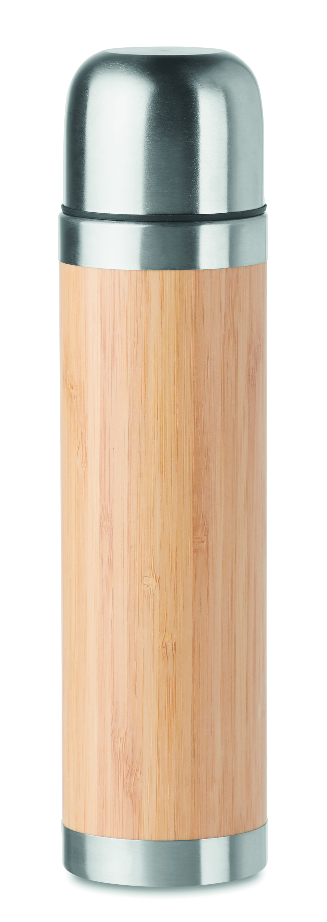 Thermos, Vakuumflasche, Bambus, Holz, Edelstahl