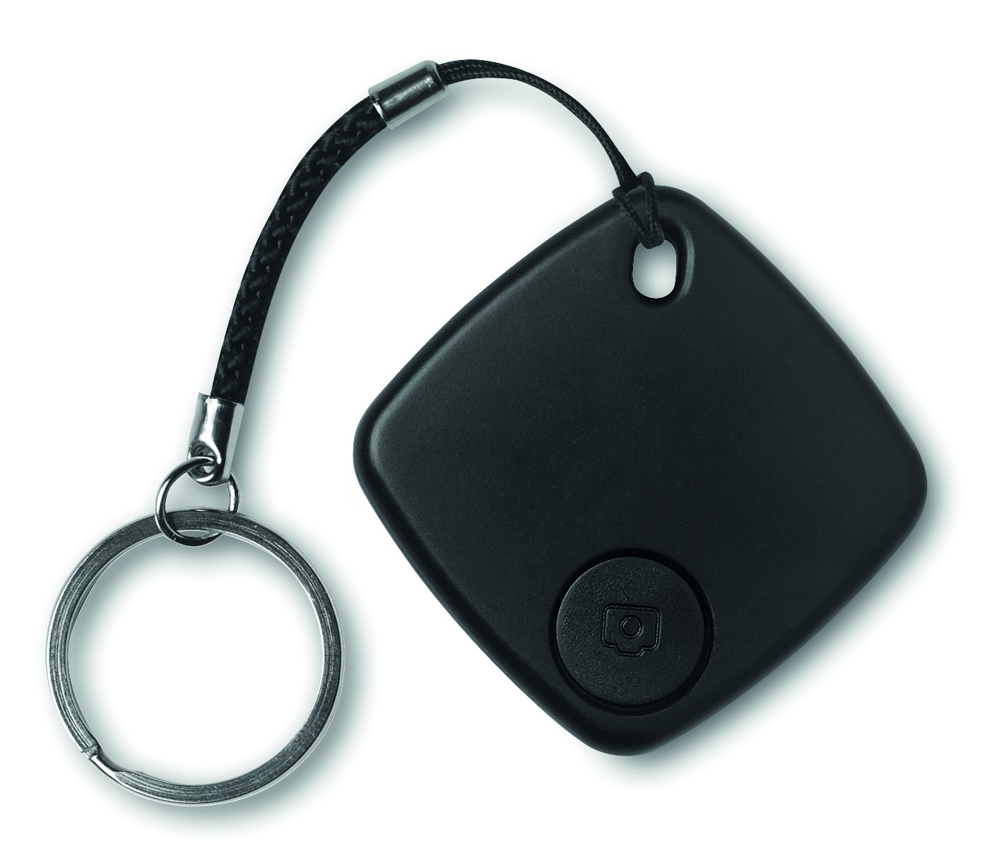 Schlüsselanhänger, QR-Tag, Kombi-Tag, schwarz, ring, Schlüsselkette, Kartenhülle, Schwarz, Quadratisch, Knopf-Button