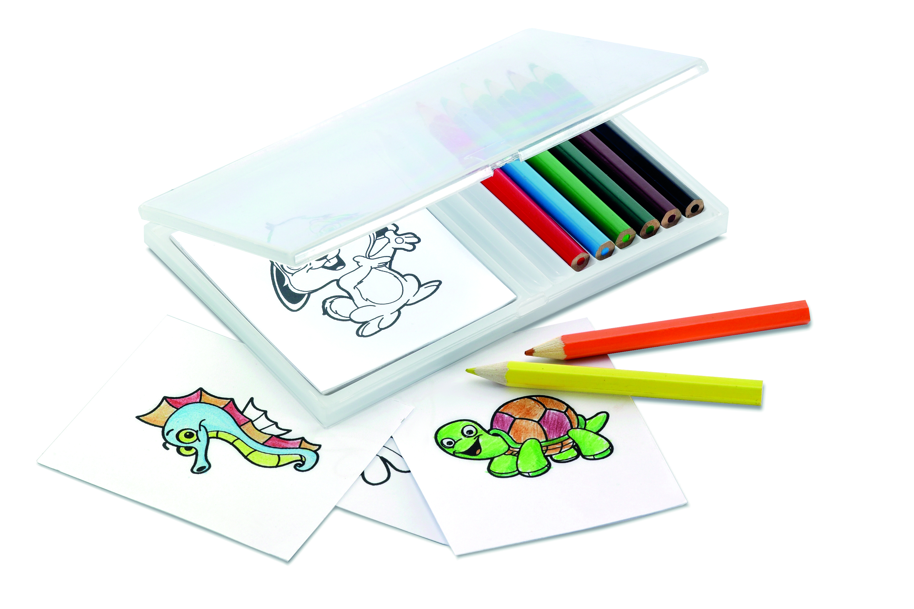 Kinderfarbenstifte, Buntstifte, Malblock, Malset, Tier-Motiv