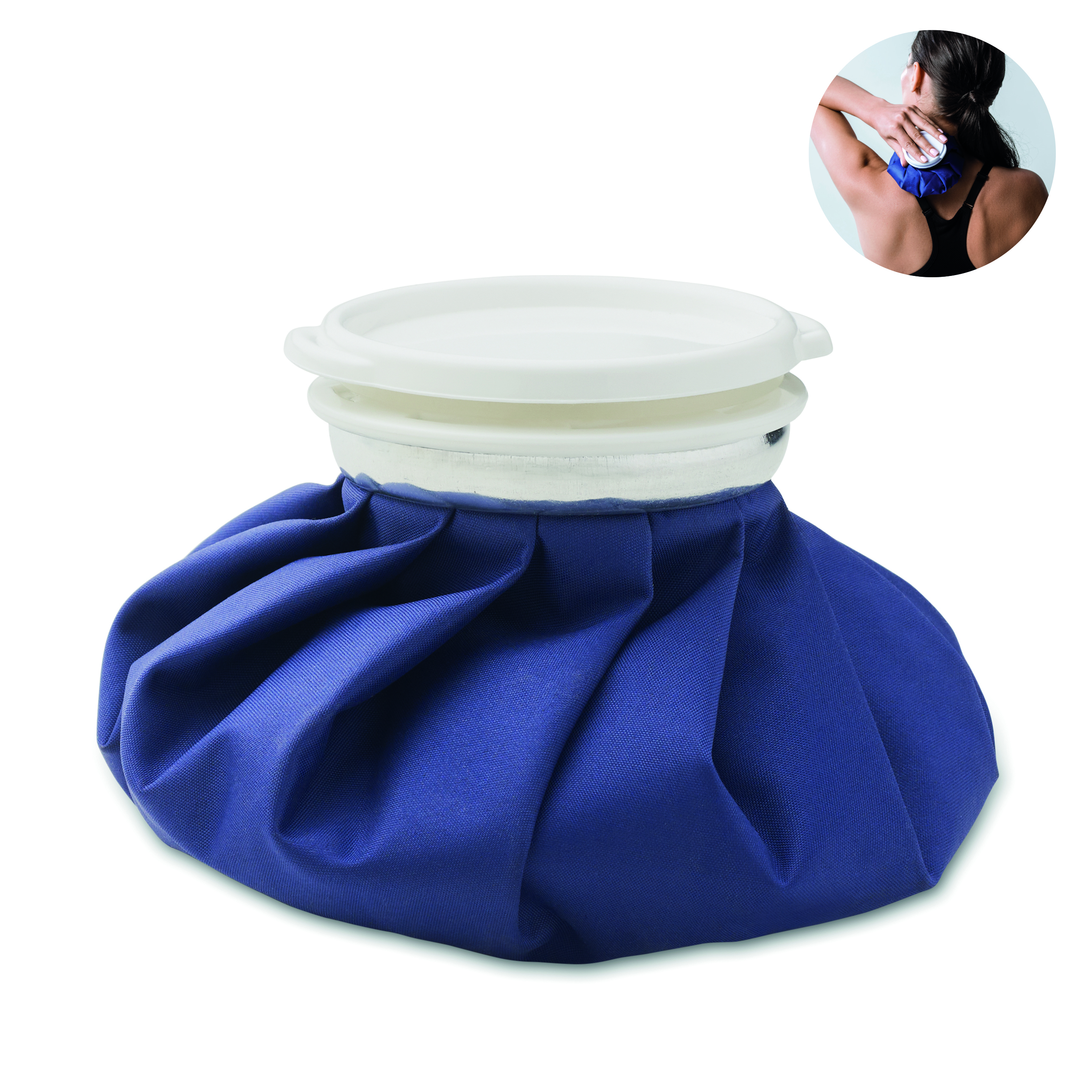 KneeSack, Hosedraht?, divers, The image shows a hot water bottle?, heat pack, fabric bag, white stopper?, Kühlbeutel, Vakuumbeutel, Kühlkompressor, Kühlakkul, Beutelverschluss