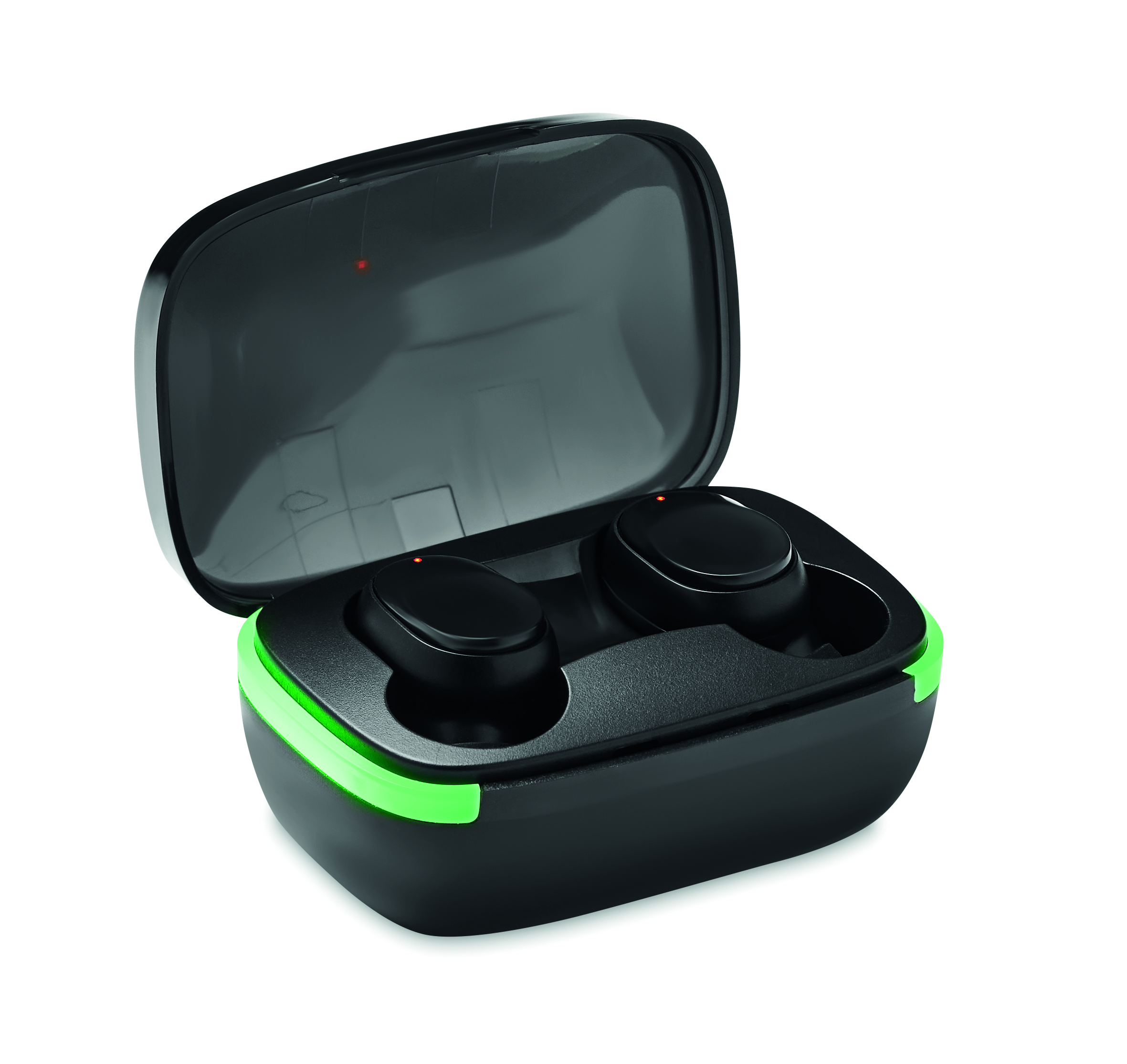 TWSkopfhörer, In-Ear, Bluetooth, Ladecase, LED-Grün