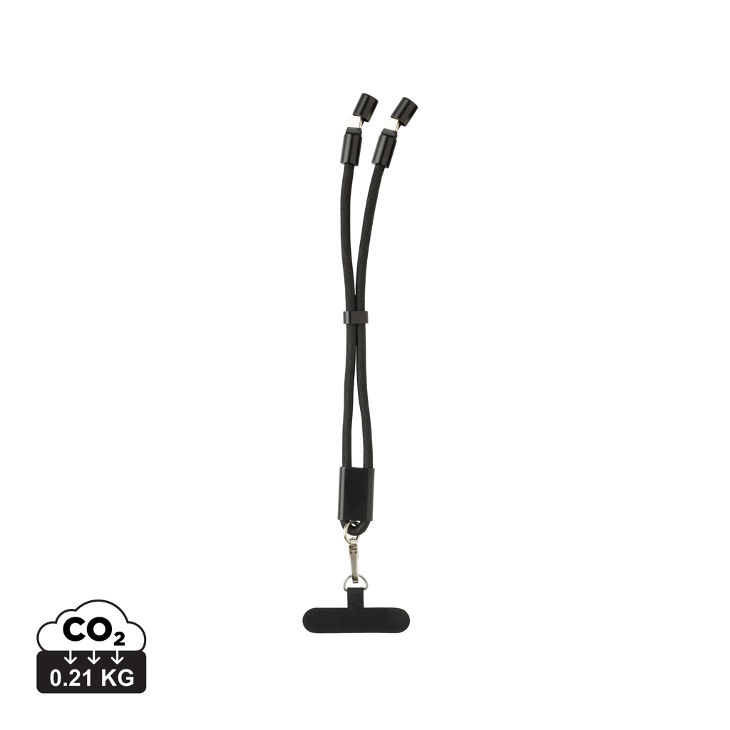 Elektrisches Gerät, Mikrophon, earphone cable, lanyard, black, usb-cable, clip-on, Kabel, Kabelzug, Lanyard, USB-C, Magnetverschluss, Seilhaken, two-connector, Kabel, Nackenband, Clip