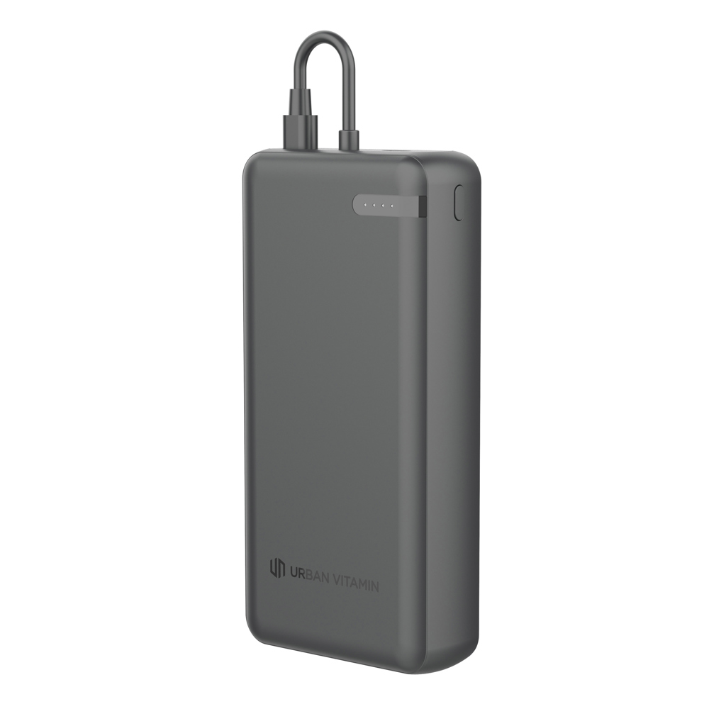 Adapter, Elektronik, Computer-Ausrüstung, Computerausrüstung, Power Bank, Portable Charger, USB-C, Grau, LED-Anzeige, power bank, tragbarer Akku, USB-C, dunkelgrau, schlankes design, Powerbank, Externer Akku, USB-C, Grau, Portabler Akku