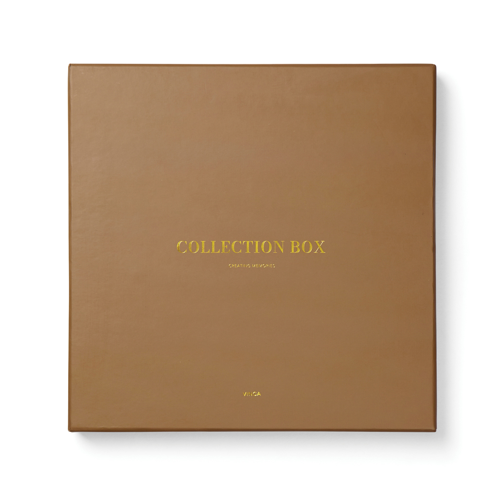 Collection Box, braune Box, Geschenkschachtel, Goldener Text, quadratische Box, box, collection box, presentation box, braun, goldene Prägung, Collection Box, braune Box, Geschenke-Schachtel, Kartonbox, goldener Text
