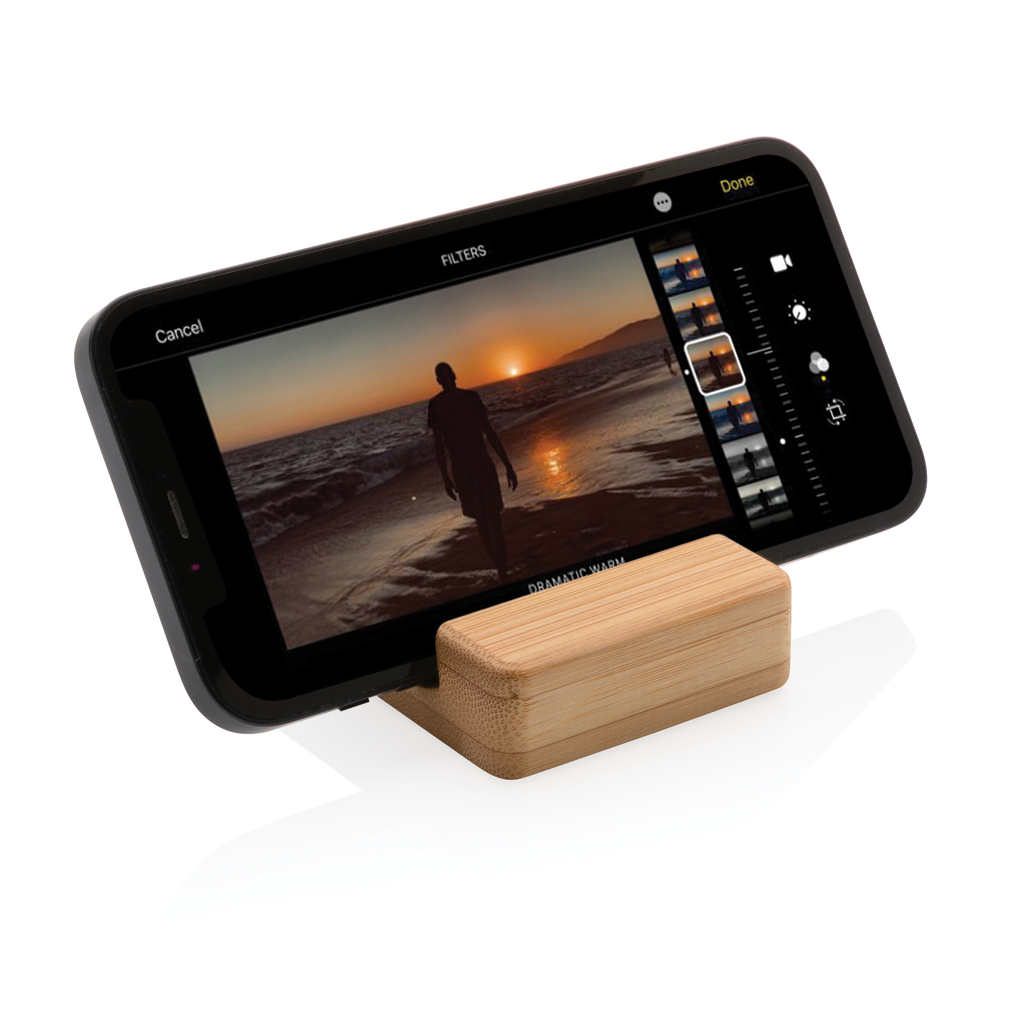 Computer, Elektronik, Tablet-Computer, Handy, Telefon, Smartphone, Telefon, Ständer aus Holz, Holzständer, Landschaftsfoto, Smartphone, Telefonständer, Holzständer, Sonnenuntergang am Strand, Mobilgerät