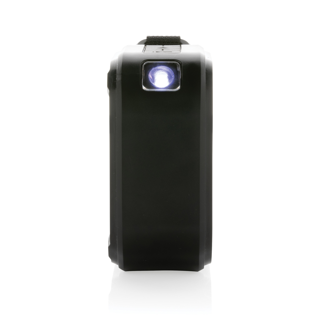 Elektronik, Kamera, Videokamera, Projektor, Lampe Projektor, Handheld, schwarz, portabel, Probe Projektor, Mini-Projektor, schwarzer Körper, Frontansicht, LED-Licht, Projektor, Beamer, Pico-Beamer, Licht, Gadget