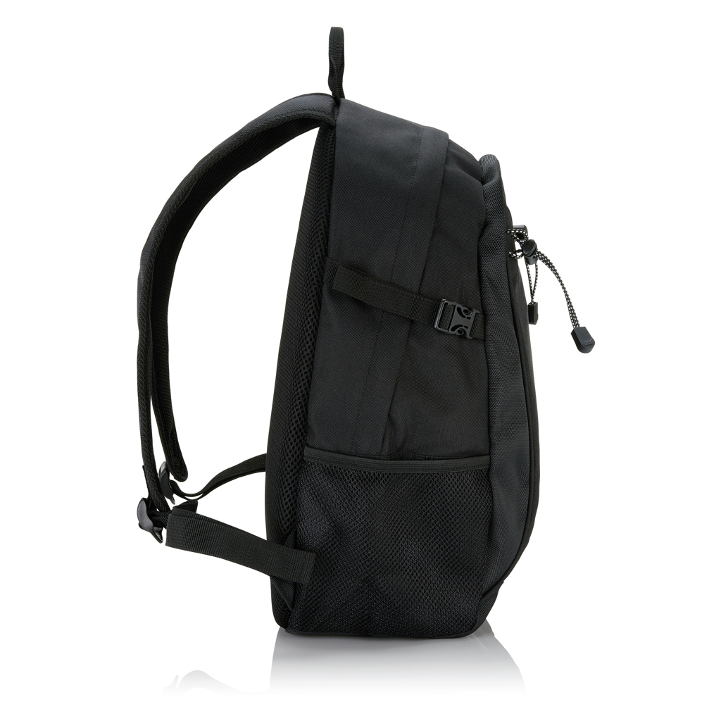 Rucksack, Backpack, Schwarz, Mesh-Tasche, Seitenfach, Rucksack, Schulrucksack, Seitennetz, Reißverschluss, Gurtband, Rucksack, Schultasche, Schwarz, Mesh-Tasche, Vordertasche