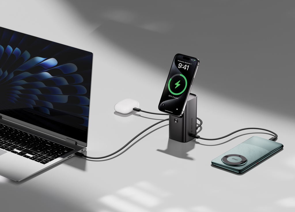 Elektronik, Pc, Laptop, Handy, Computer-Tastatur, Laptopszubehör, Drahtloses Ladegerät, Lade-Ständer, Smartphone-Ladestation, Ladetisch-Setup, Ladegerät, Schreibtisch-Setup, Ladestation, USB-C, Smartphone-Ladehub