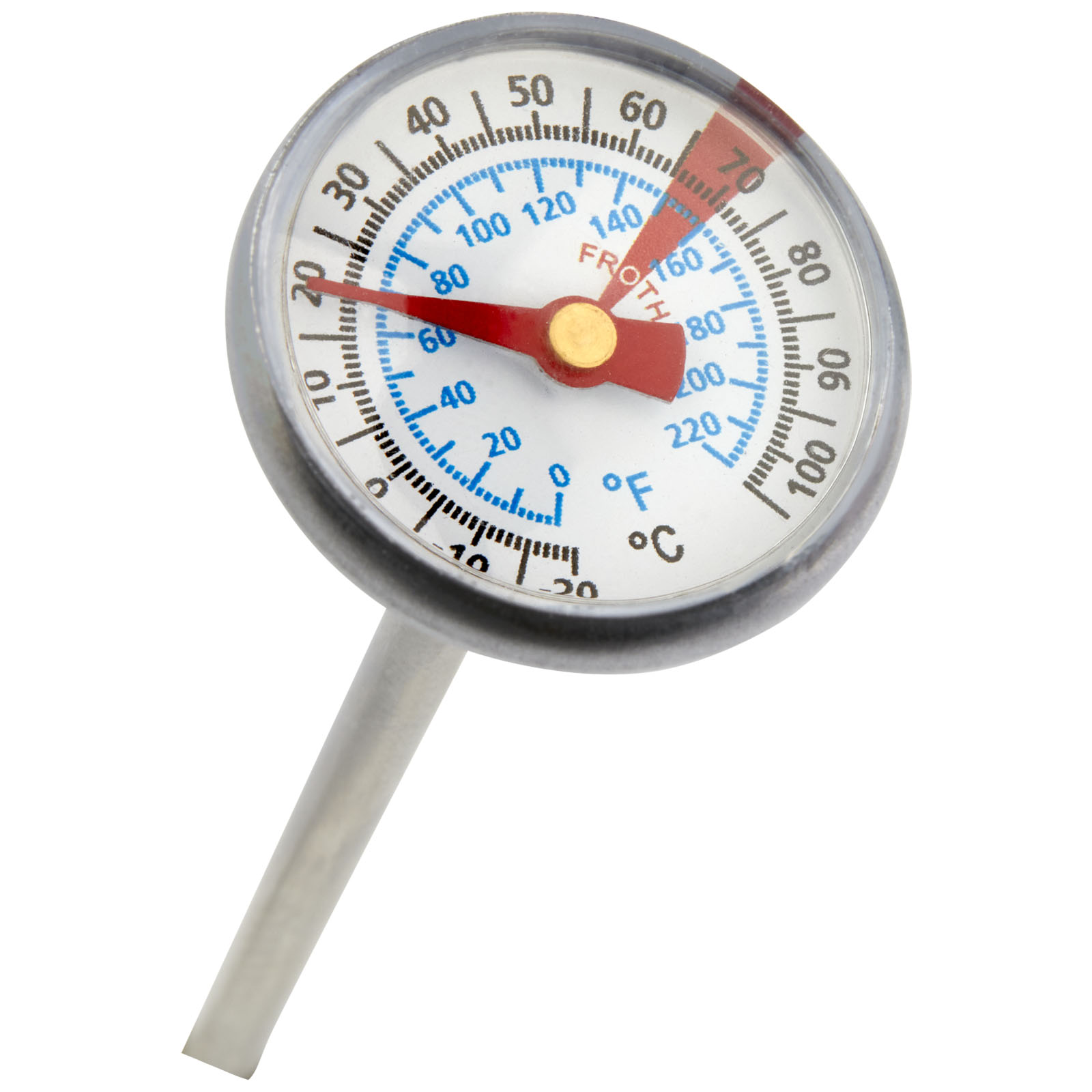 TT-thermometer, dial gauge, analog thermometer, temperature gauge, metal probe
