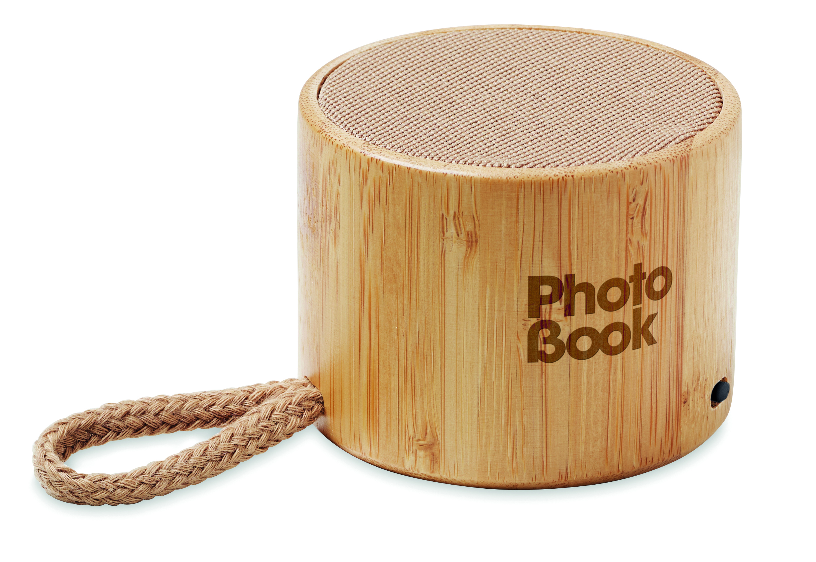 Bambus-Lautsprecher, Bluetooth-Lautsprecher, Holz-Zylinder, Trageriemen, Foto-Book (Beschriftung)