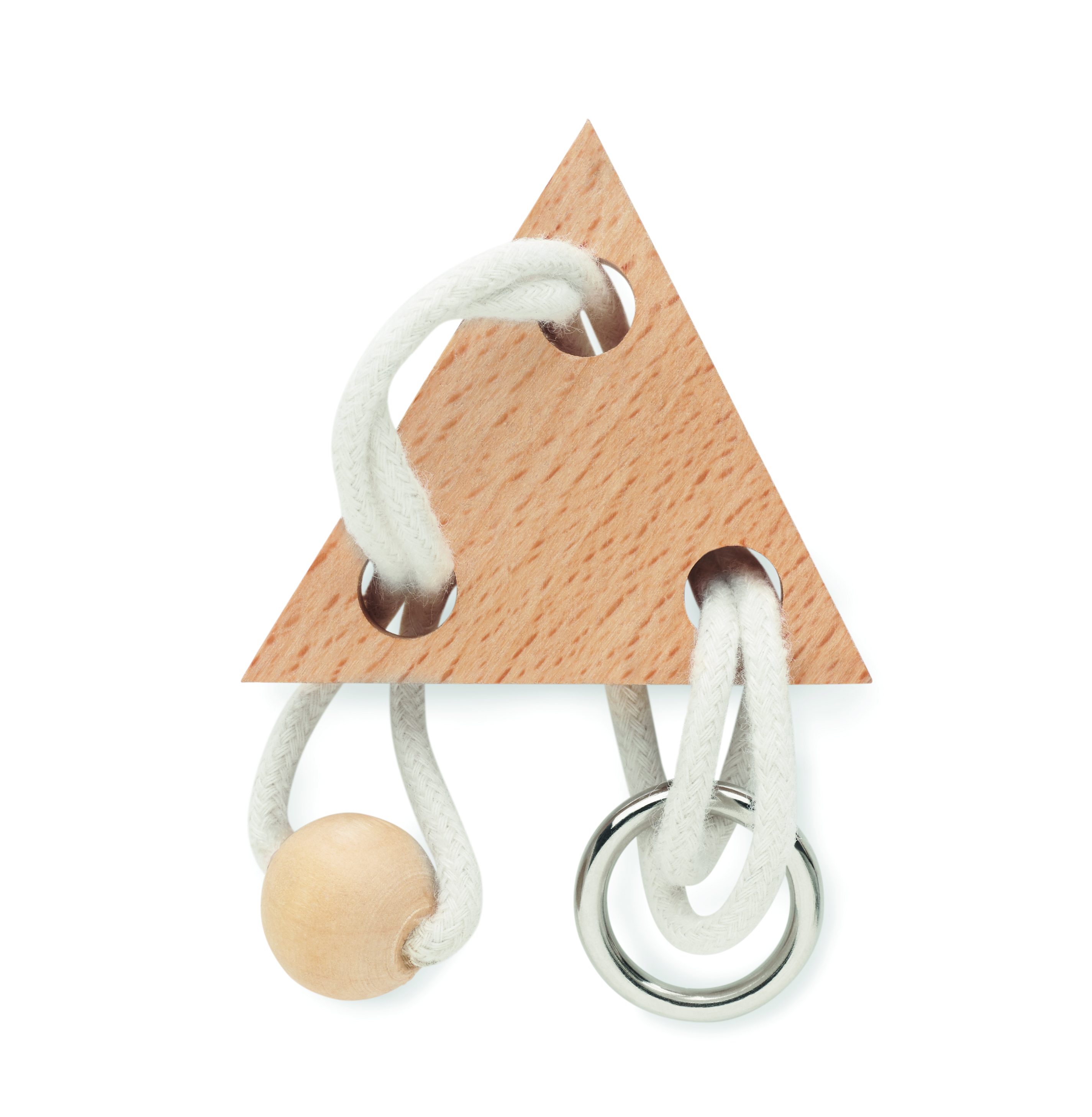 holzspielzeug, puzzle, dreieck, seil, perle