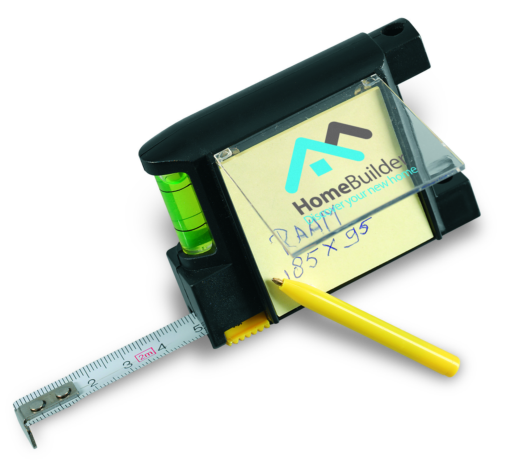 measurement, bandmaß, wasserwaage, bleistift, homebuilder, Tape measure, Measuring tape, Ruler, Yellow pencil, Home Builder sticker, Maßband, Messband, Bleistift, Wasserwaage, HomeBuilder Logo
