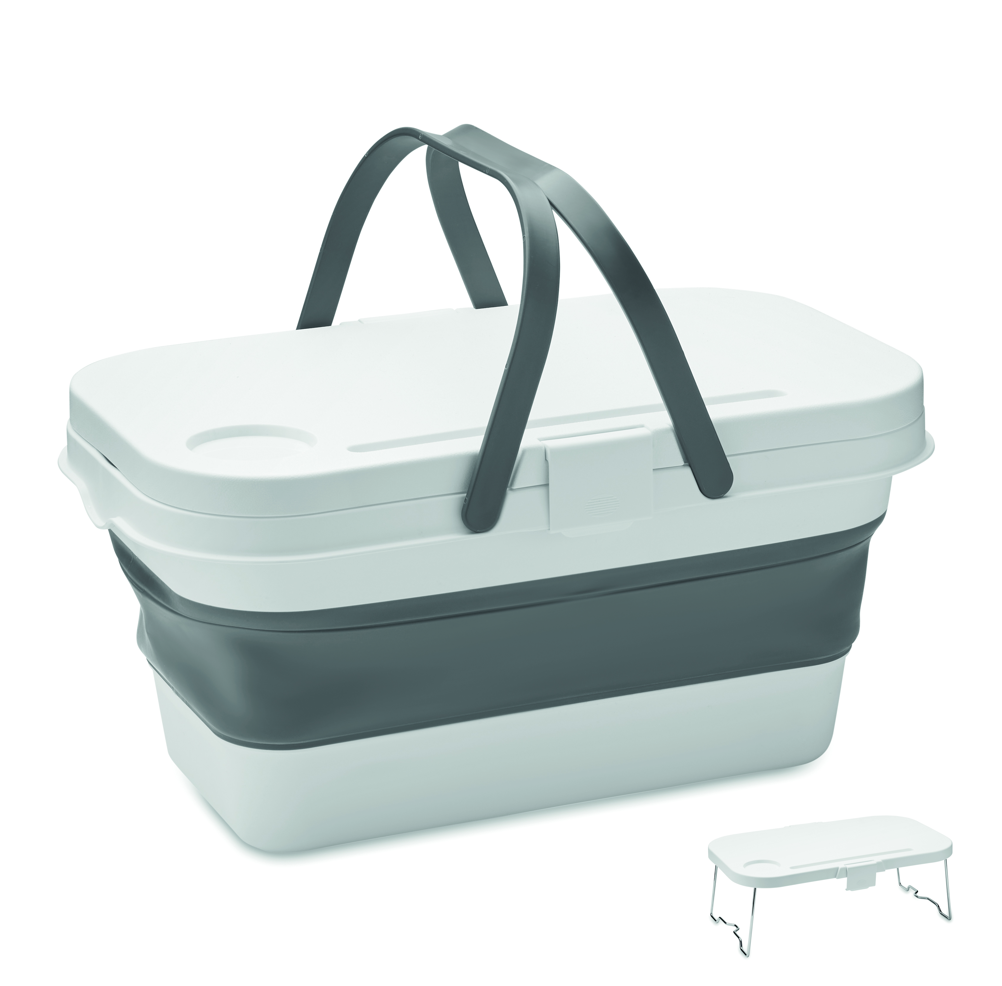 Eimer, Kühltasche, Tragetasche, Kunststoff, zweiteilig, Lunchbox, Tragbar, Zusammenklappbar, Zweifarbig, Außenschale, faltbar, Küche, Aufbewahrung, Korb, Tragetasche