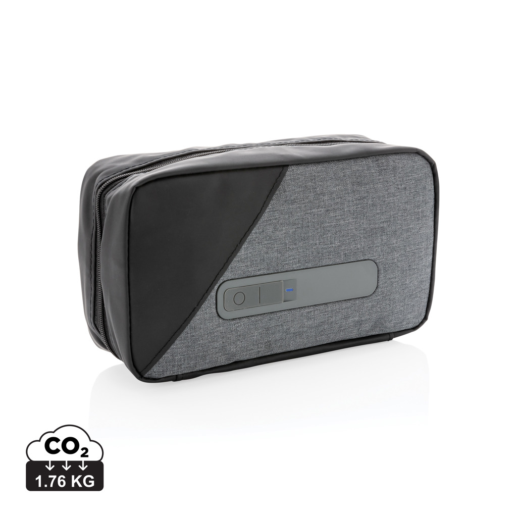 Reisenecg, Beutel, Kompakte Tasche, Gewicht 1.76 kg, Grau/Schwarz, Reisetasche, Kompakt, Grau, Klettverschluss, Klimmerpanel, reisetasche, tragetasche, kosmetiktasche, reisedokumentenfach, grau stoff