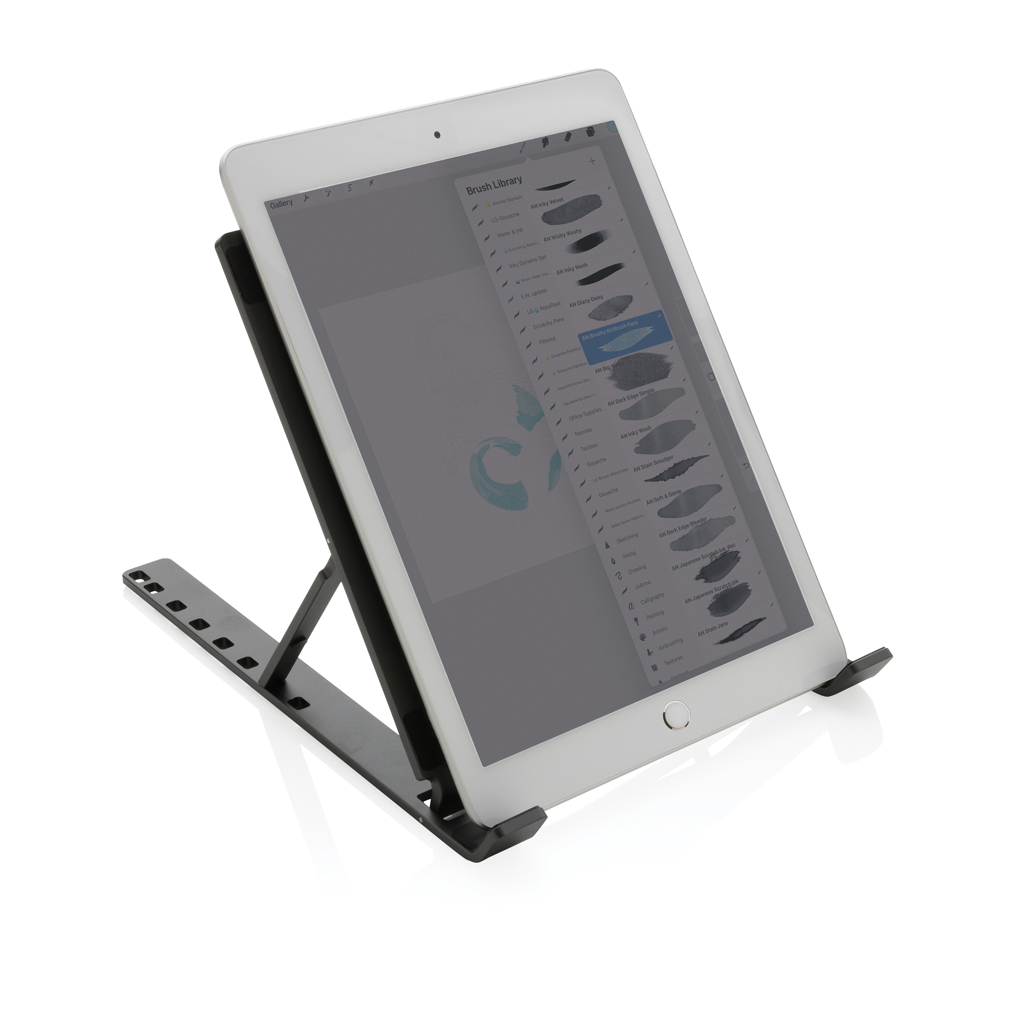 Computer, Elektronik, Tablet-Computer, Überwachen, Bildschirm, Tablet-Halter, Tablett, Metallständer, verstellbarer Stand, iPad-Halter, Tablet-Ständer, Verstellbarer Ständer, Metallrahmen, Schwarz, Zusammenklappbar