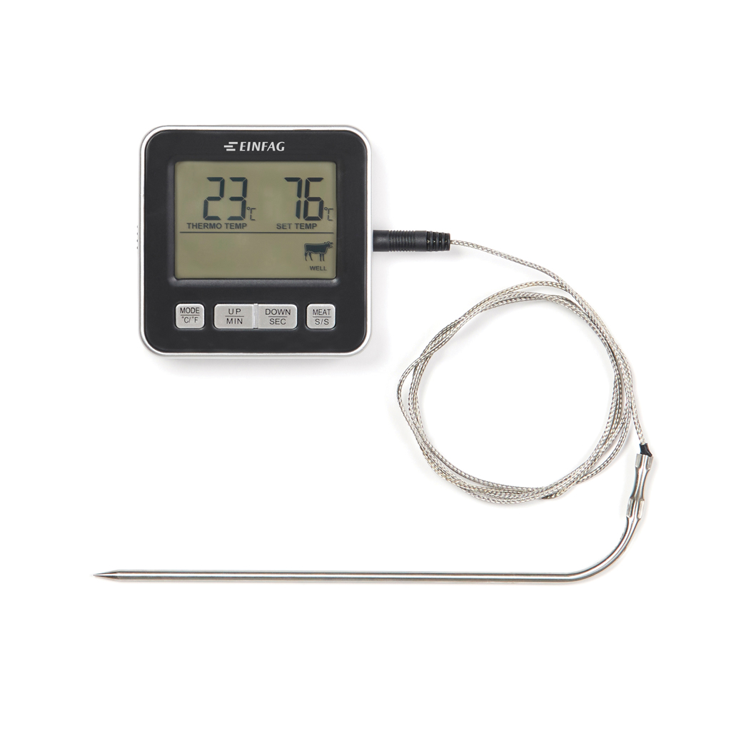 Computerausrüstung, Elektronik, Hardware, Überwachen, Bildschirm, Thermometer, Digital thermometer, Probe probe, Fleischthermometer, Thermometer mit Sonde, Thermometer, digitales Thermometer, Sonde, Metall, Kabel