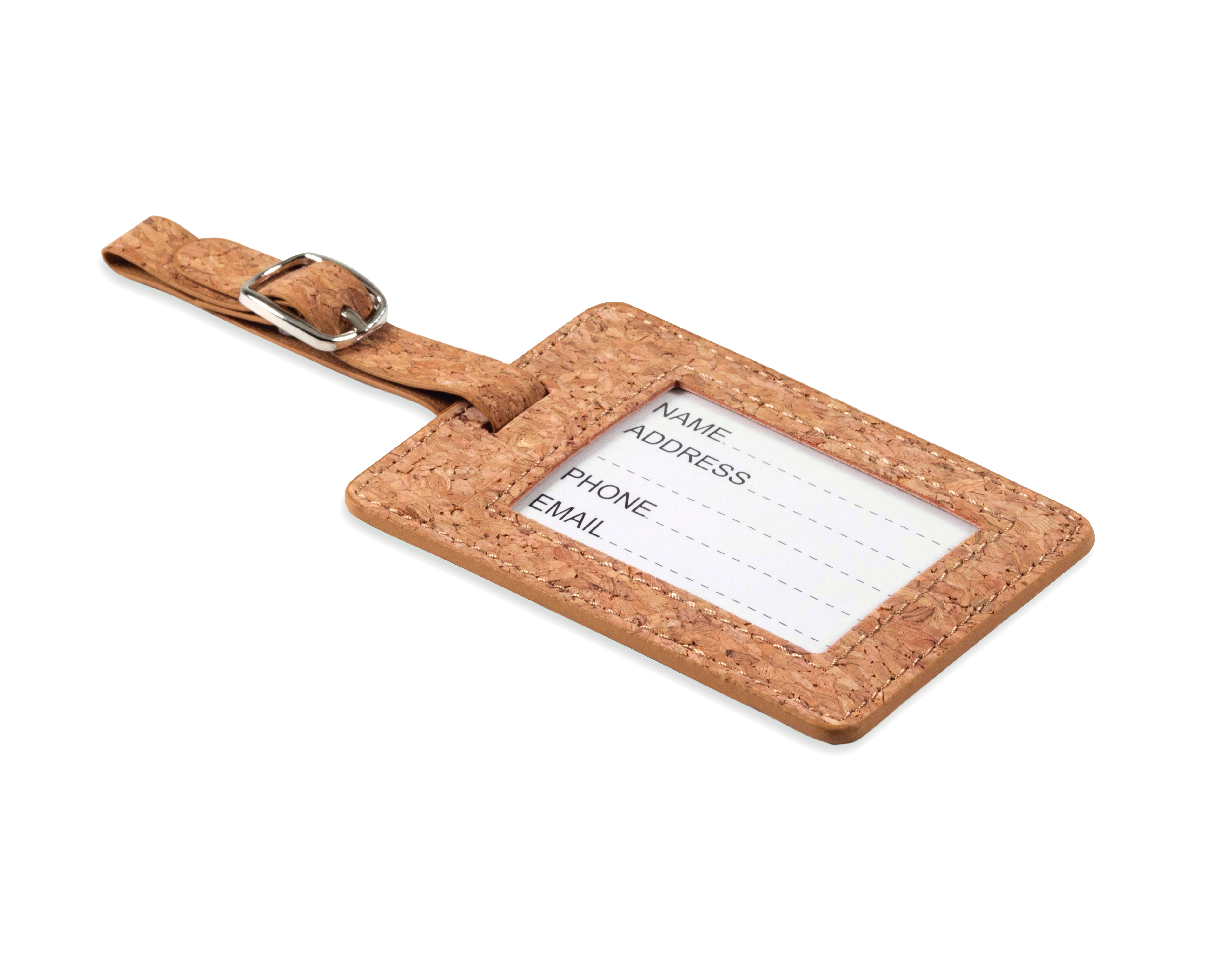 Kofferanhänger, Kork, Korkleder, ID-Tag, Brieftasche Anhänger