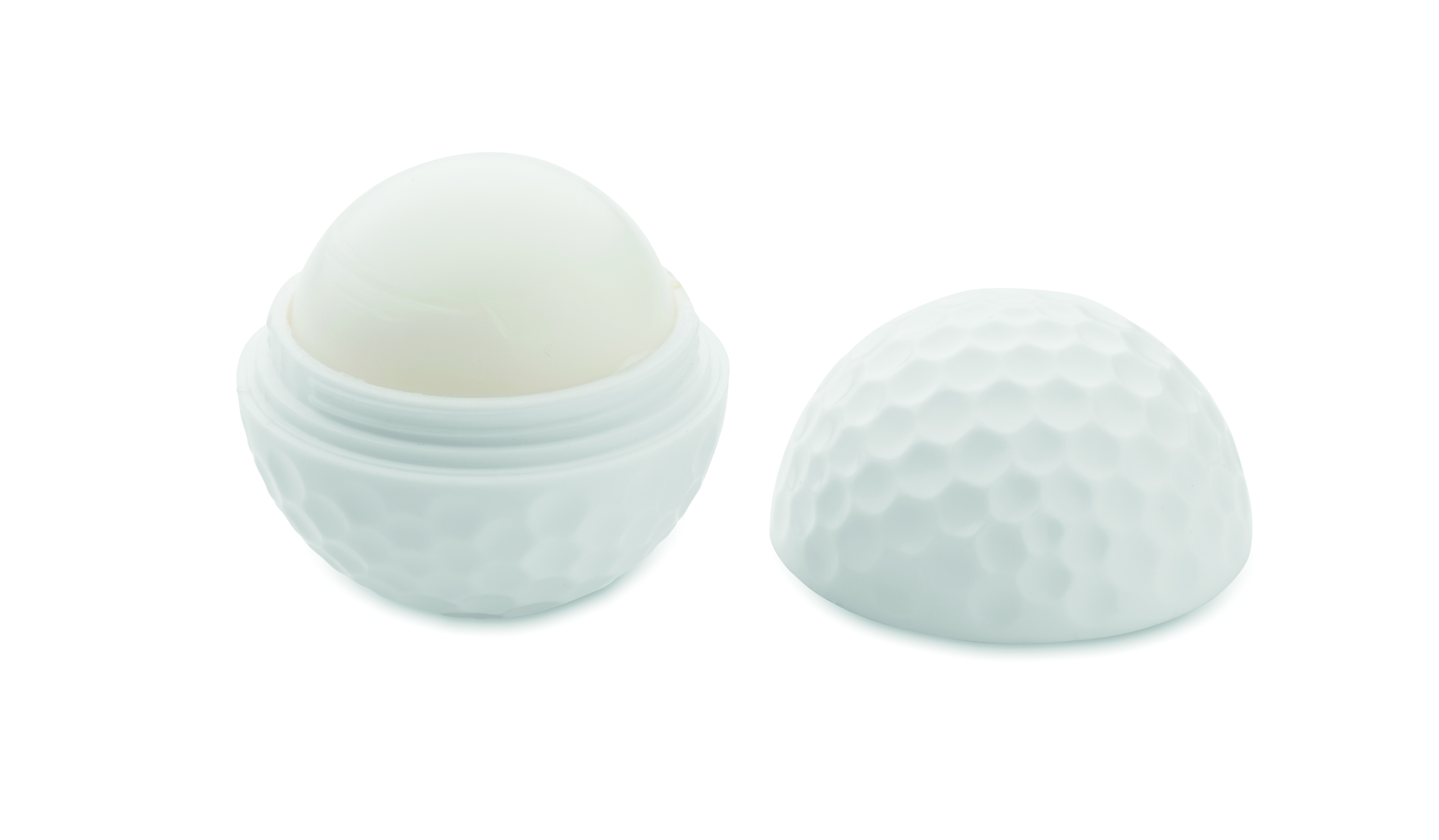 Lippenbalsam, Fizzball, Druckverpackung, Kosmetik, Kugelschale, Lippenbalsam, Balsamball, Döschen, Kugelbehälter, Hohlkugel, lip balm, lip care, ball container, spherical case, dome cap