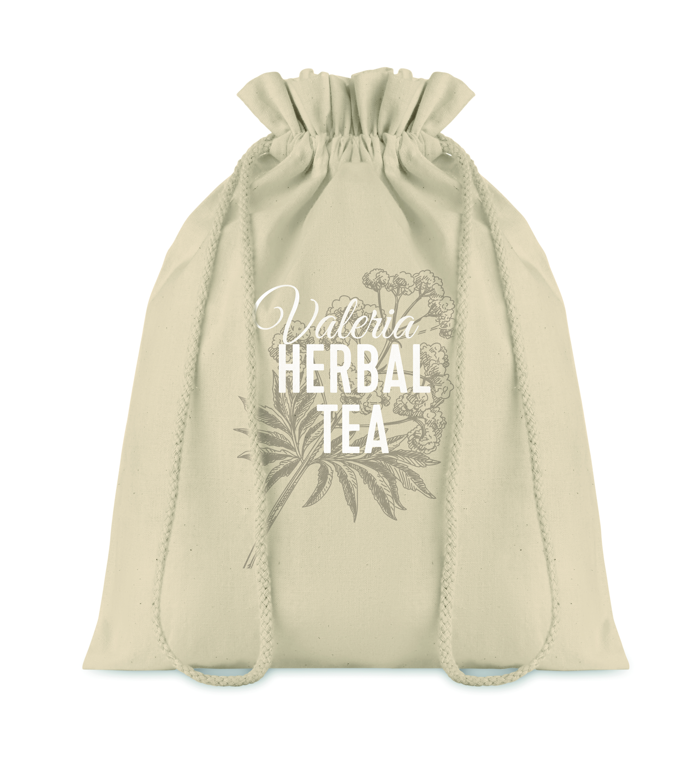 Drawstring Bag,  Teebeutel,  Kräutertee,  Canvas-Tasche,  Illustration Druck