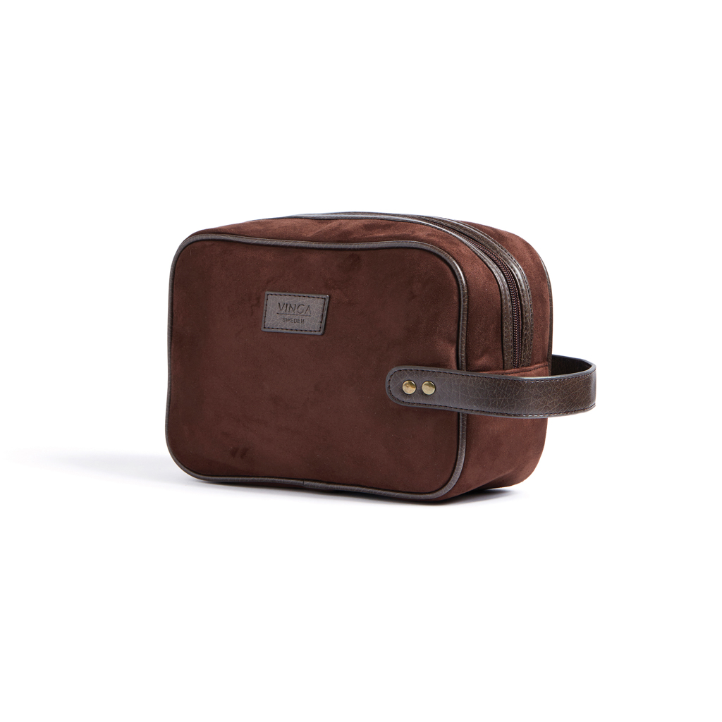 Zubehor, Tasche, Handtasche, Kosmetiktasche, Brieftaschen-Organiser, Braun, Veganleder, Reisetasche, Damenkosmetiktasche, Kunstleder, Brown, Zwei Reißverschlüsse, Griffband, Brieftasche, Kosmetiktasche, Braun, Leder, Reißverschluss