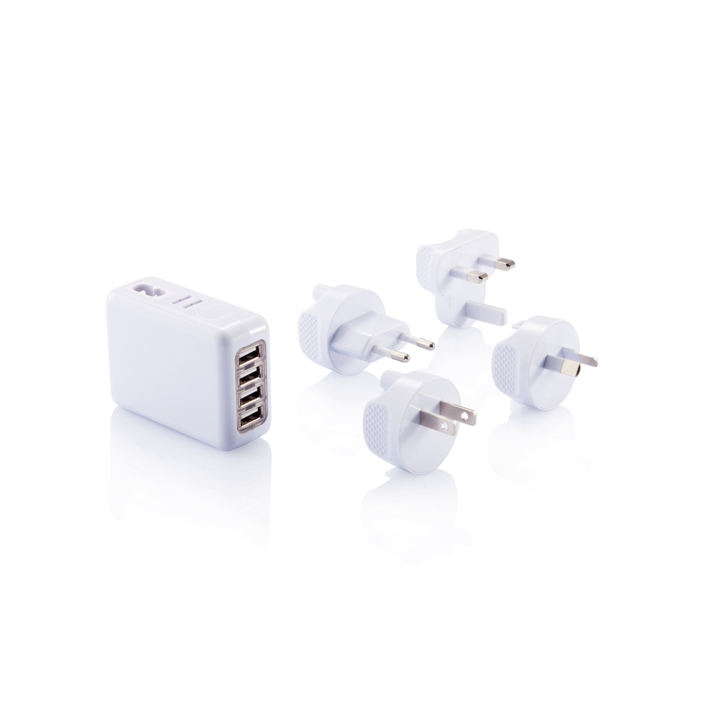 USB-Ladegerät, Multi-Port, Weiß, Steckerset, Elektrischer Adapter, USB-Ladegerät, USB-Hub, Mehrfachstecker, Weiß, Elektrischer Adapter, usb ladegerät, multiport, wandadapter, weiß, stecker