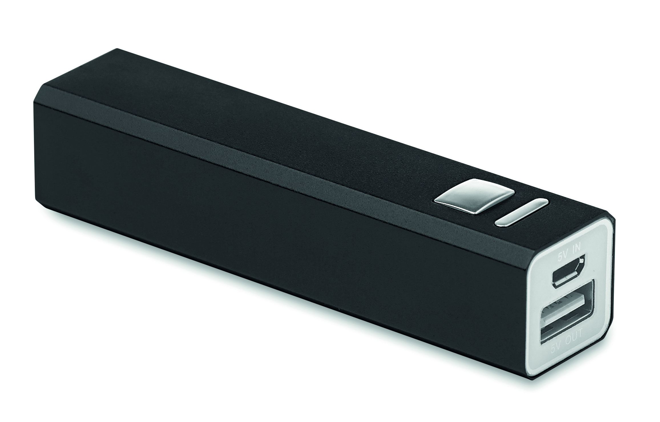Powerbank, USB, 5V In, 5V Out, Schwarz