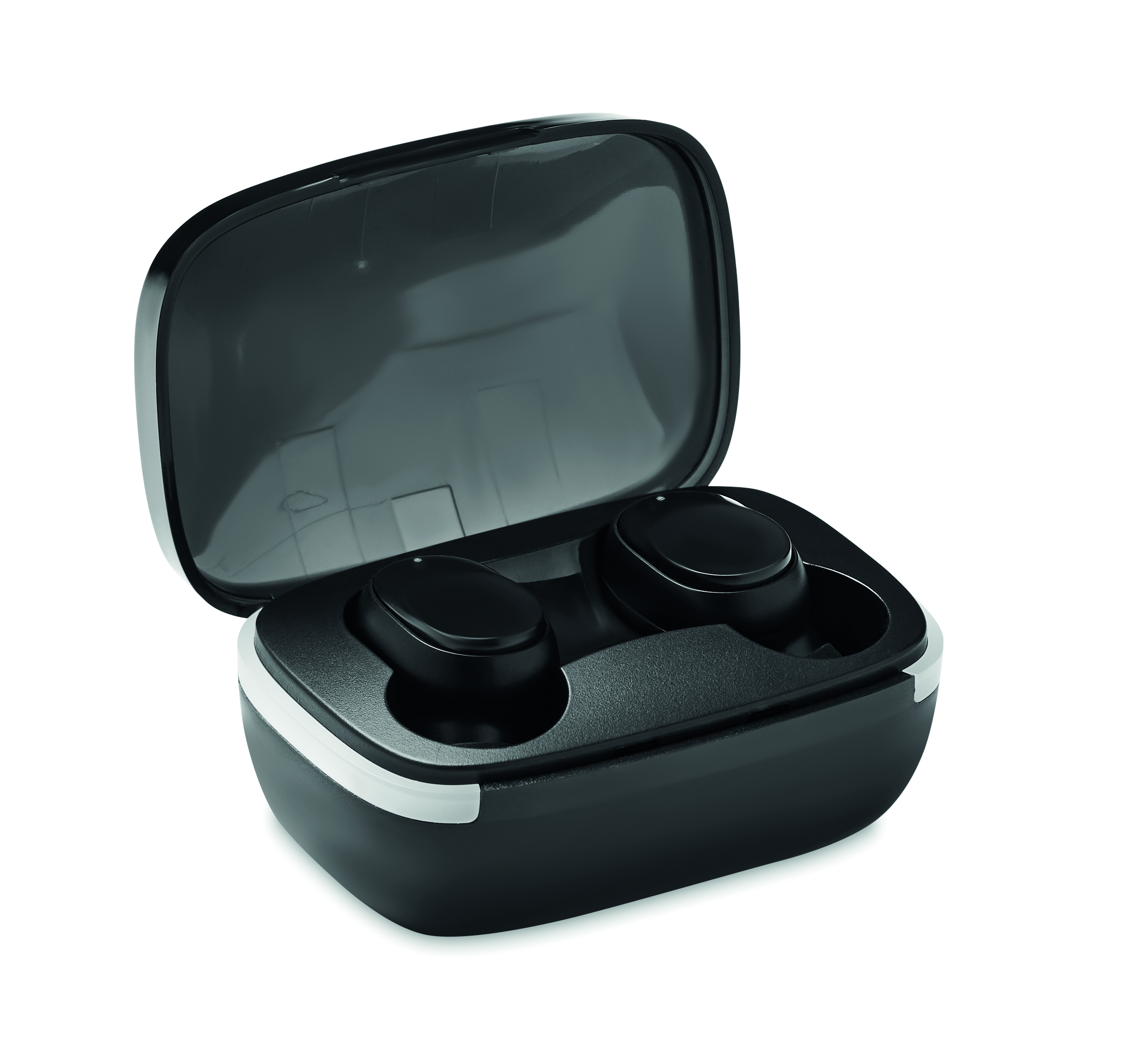 Kopfhörer, In-Ear, Bluetooth, Hülle, Schwarz