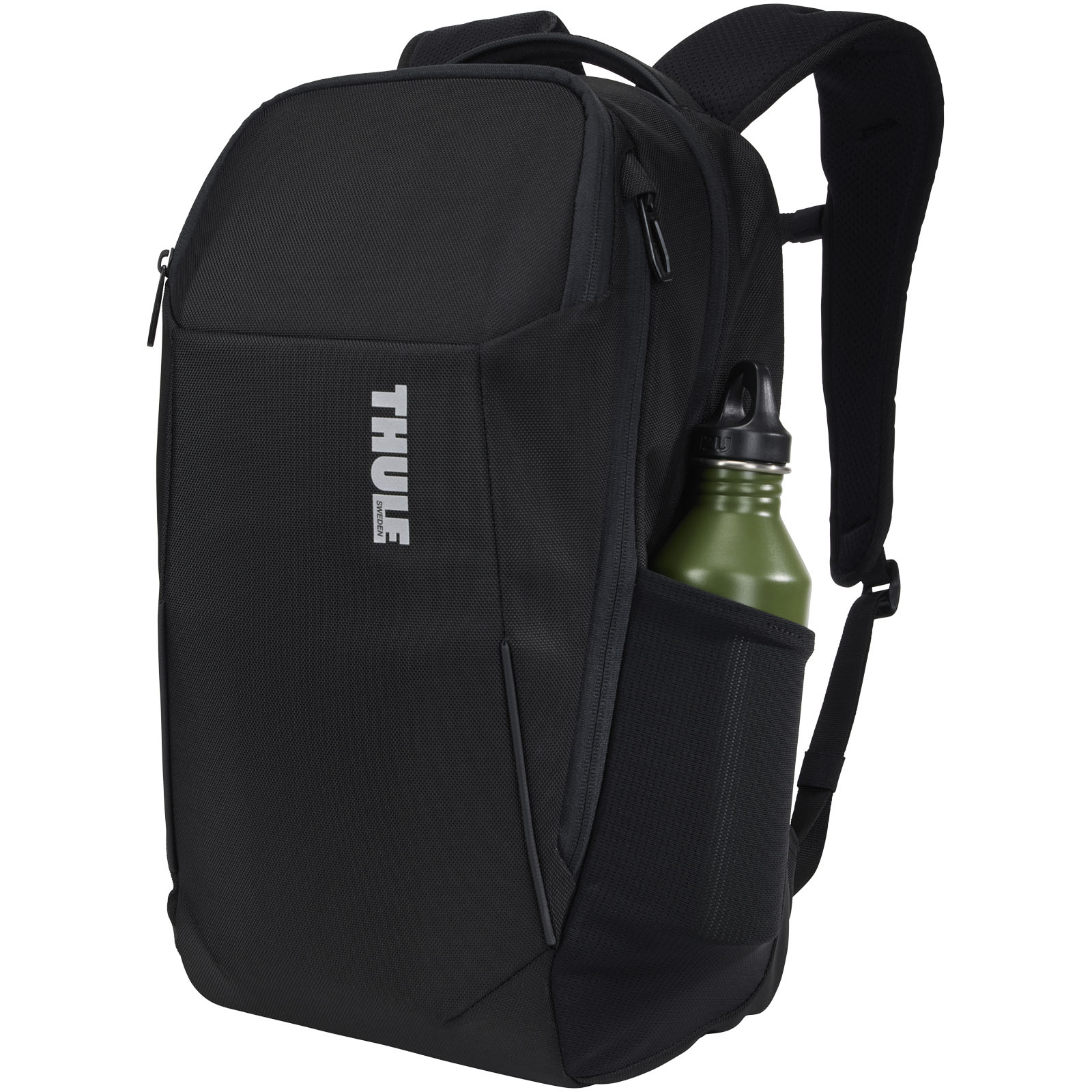 Rucksack, Backpack, Schwarz, Sporttasche, Flaschenhalter