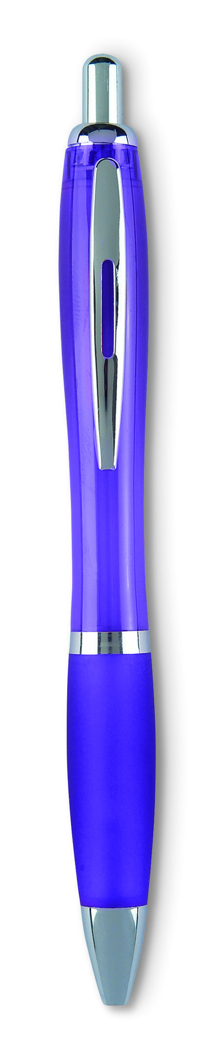 Kugelschreiber, Schreibgerät, Metallclip, Lila Kunststoff, Kugelspitze, rollerball, ballpoint, blau, metall, clip, rollerball pen, blauer stift, kunststoffkörper, metallische akzente, clipstift, rollerball, kugelschreiber, blau, metal, clip
