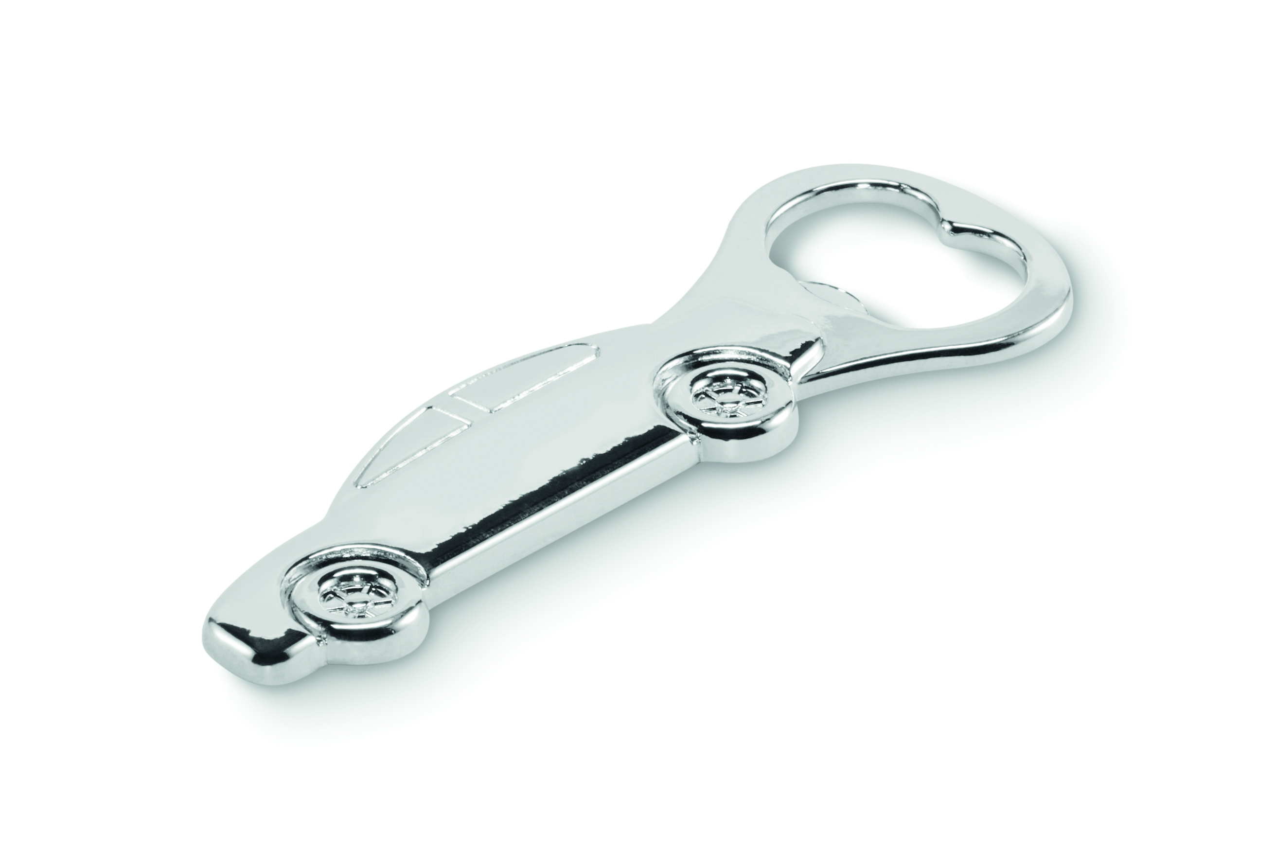 Schlüsselanhänger, Flaschenöffner, Metall, Chrome, Kreuzform