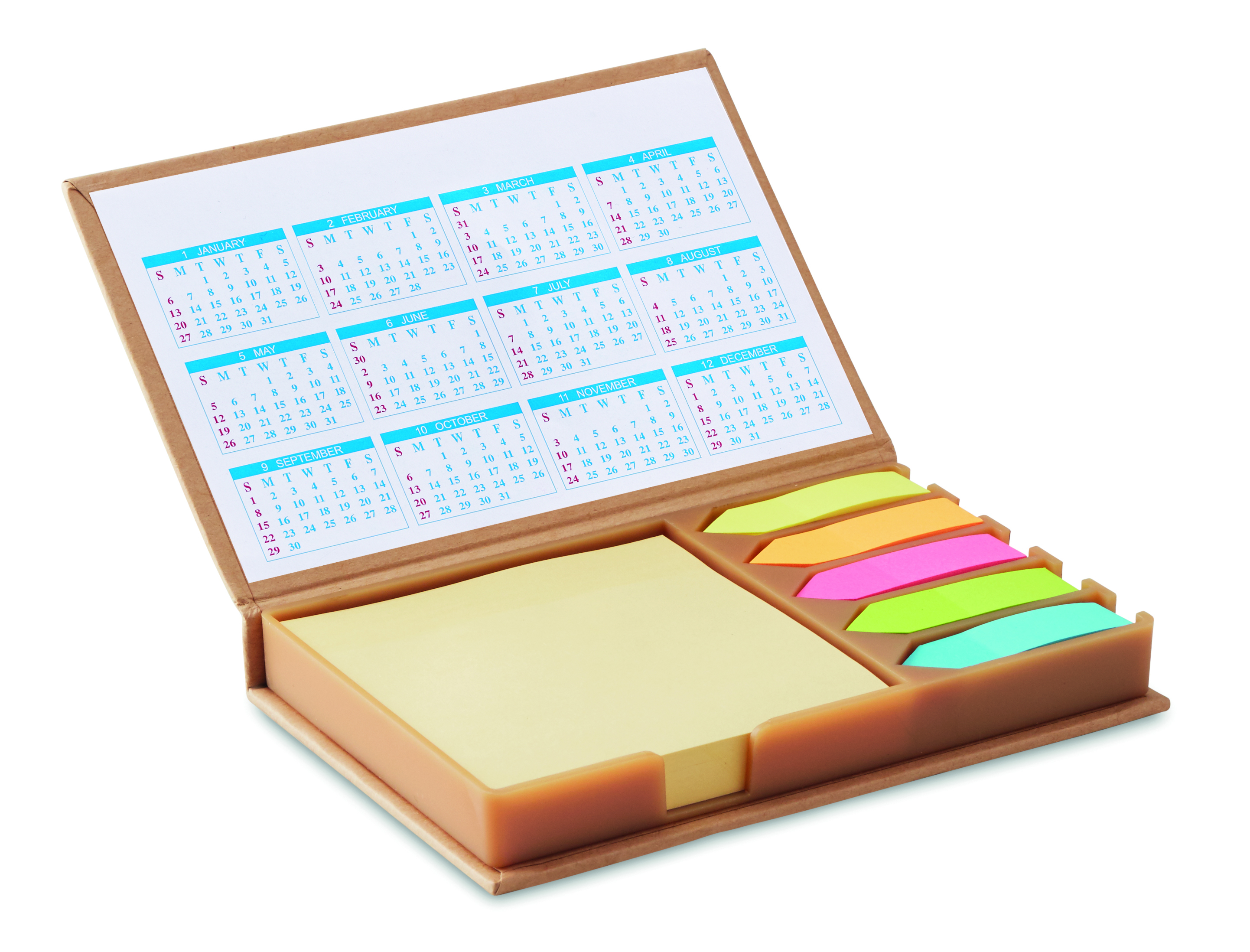 Kalender, Stifthalter, Notizzettel, Notizblock, Klebepunkte