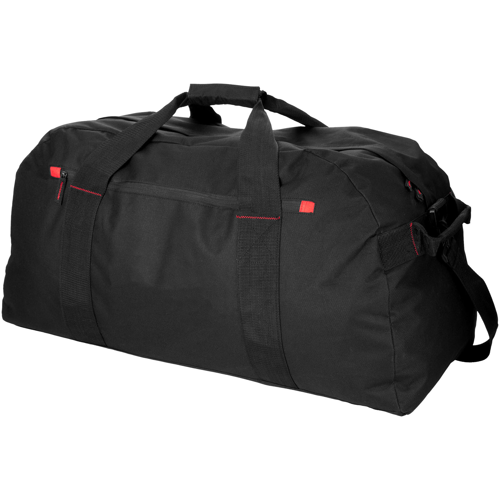 Duffle bag, Schwarz, Handgepäckgröße, Reißverschlussfach, Schultergurt, Duffle bag, Schwarze Tasche, Tragegurt, Reißverschlussfach, Reisegepäck, Duffel bag, Schwarz, Reisegepäck, Reißverschlüsse, Schultergurt