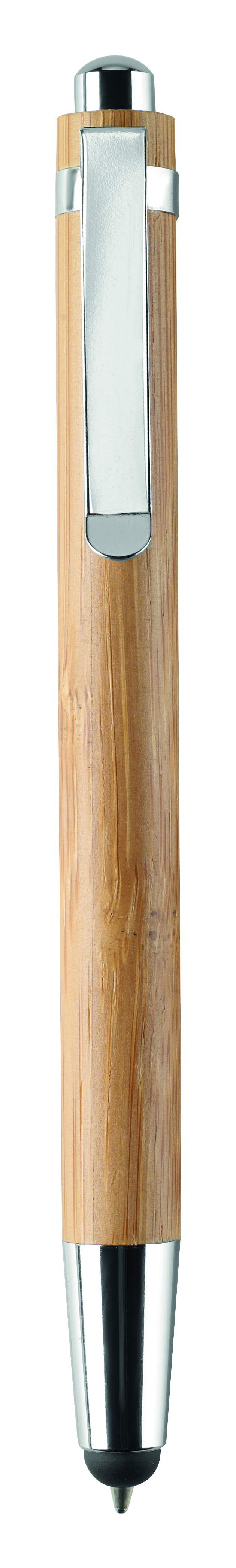 Kugelschreiber, Holz, Metall, Clip, Kappe