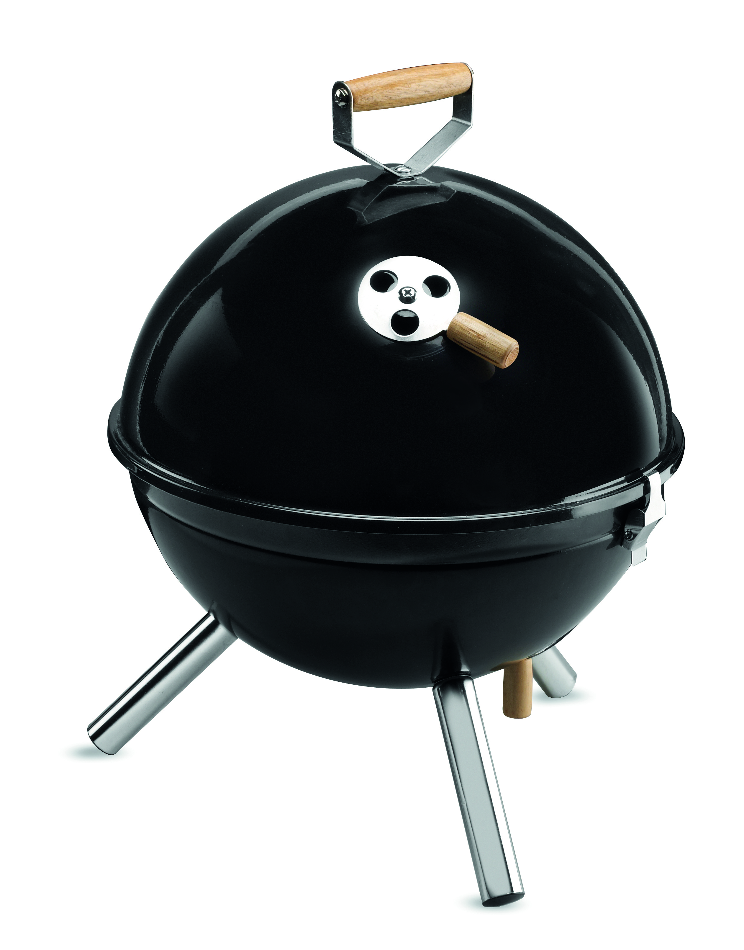 Schale, Grill, Kugelgrill, Holzgriff, Metallbeine