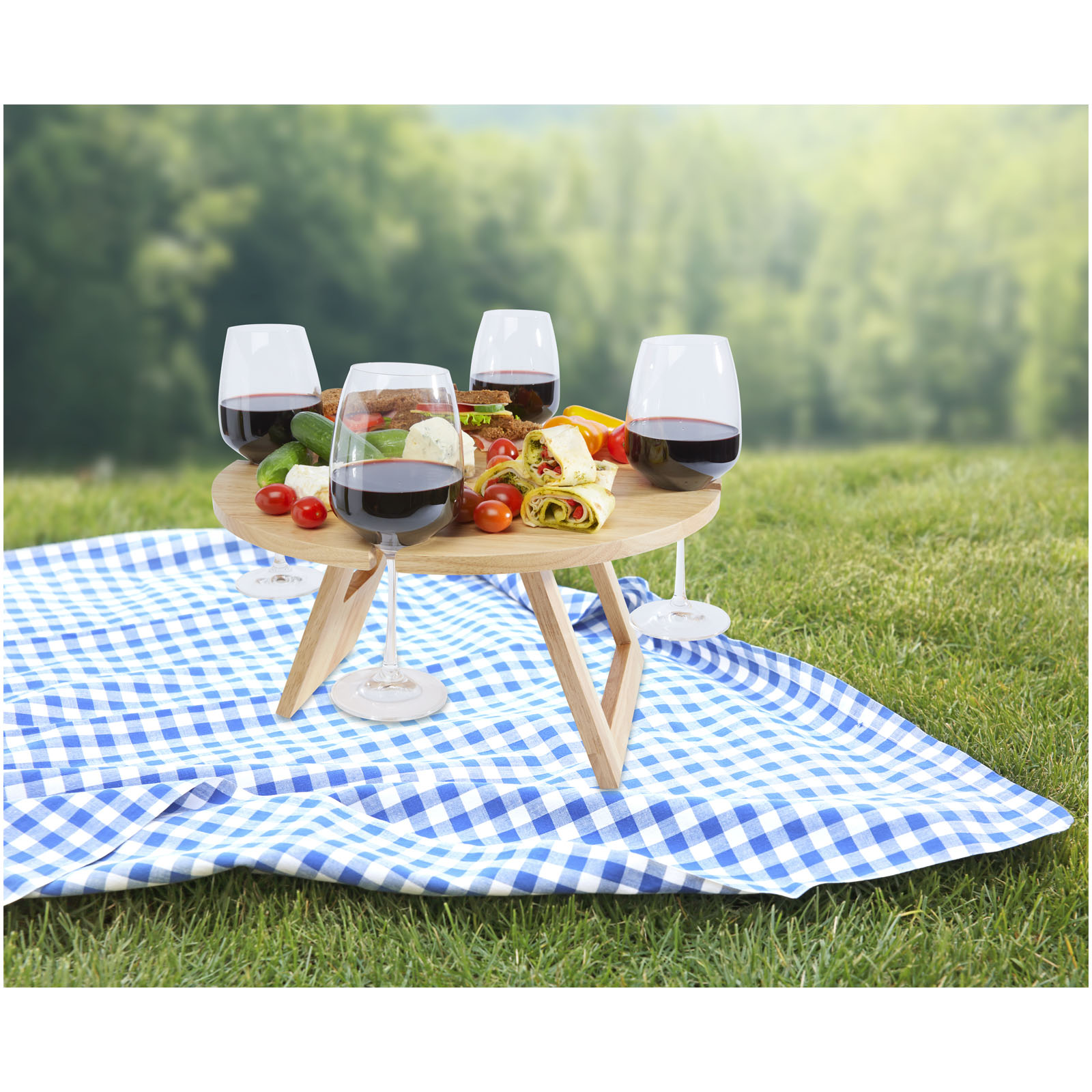 Weinset, Picnic, Weinschale, Gläser, Picknicktischset