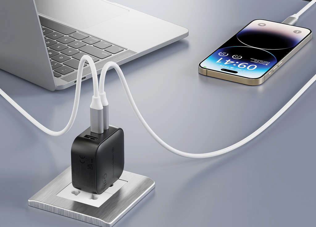 Elektronik, Telefon, Handy, Adapter, Laptop, USB-C-Ladegerät, Stromadapter, Mehrfachsteckdose, Wandstecker, Laptop-Ladung, Ladegerät, USB-C, Adapter, Steckdosen-Adapter, Kabel, USB-C hub, Ladegerät, Mehrfachstecker, Schwarz, Smartphone-Ladung