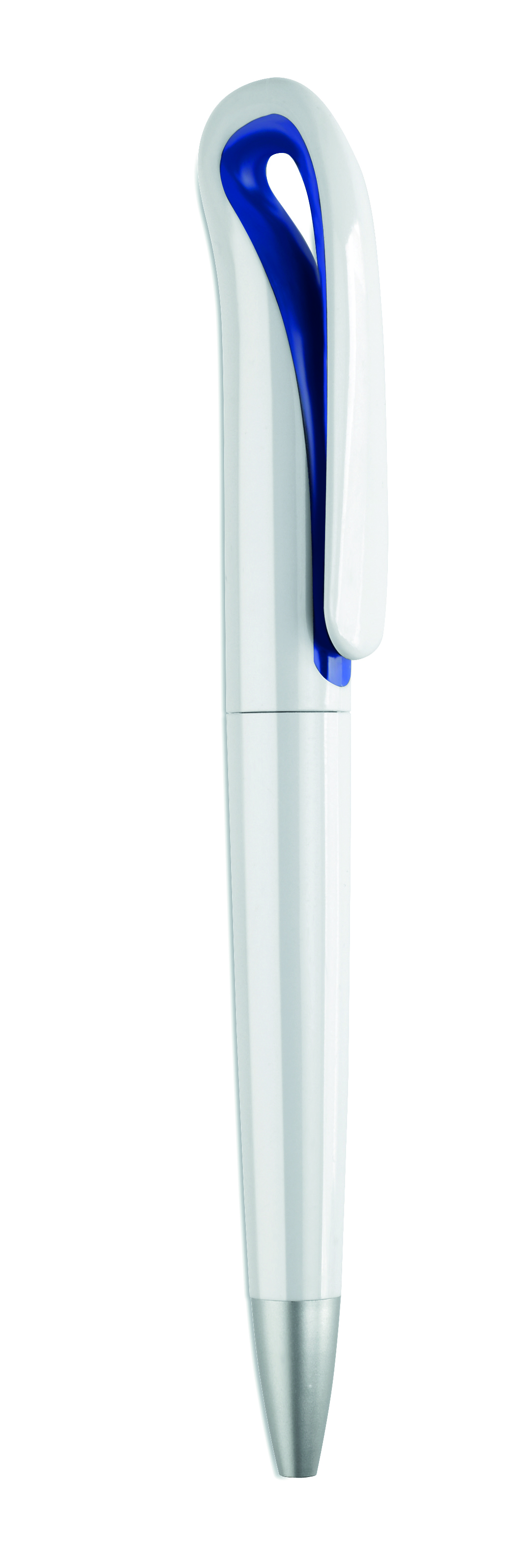 Kugelschreiber, Ballpoint, Metall, Silber, Blau-akzent
