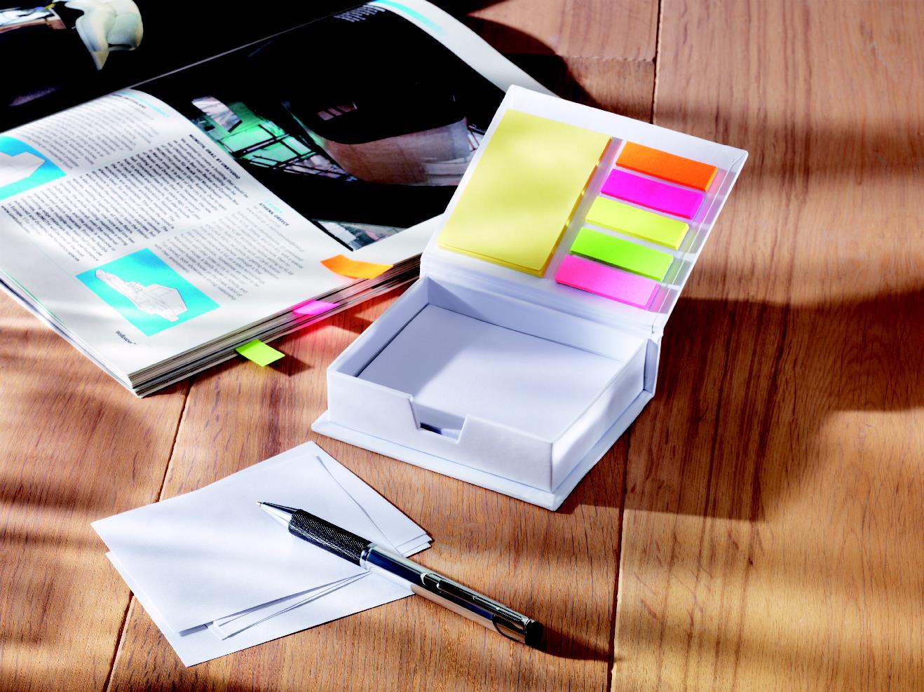 notizblock, post-it, zettelbox, stabileset, schwarz