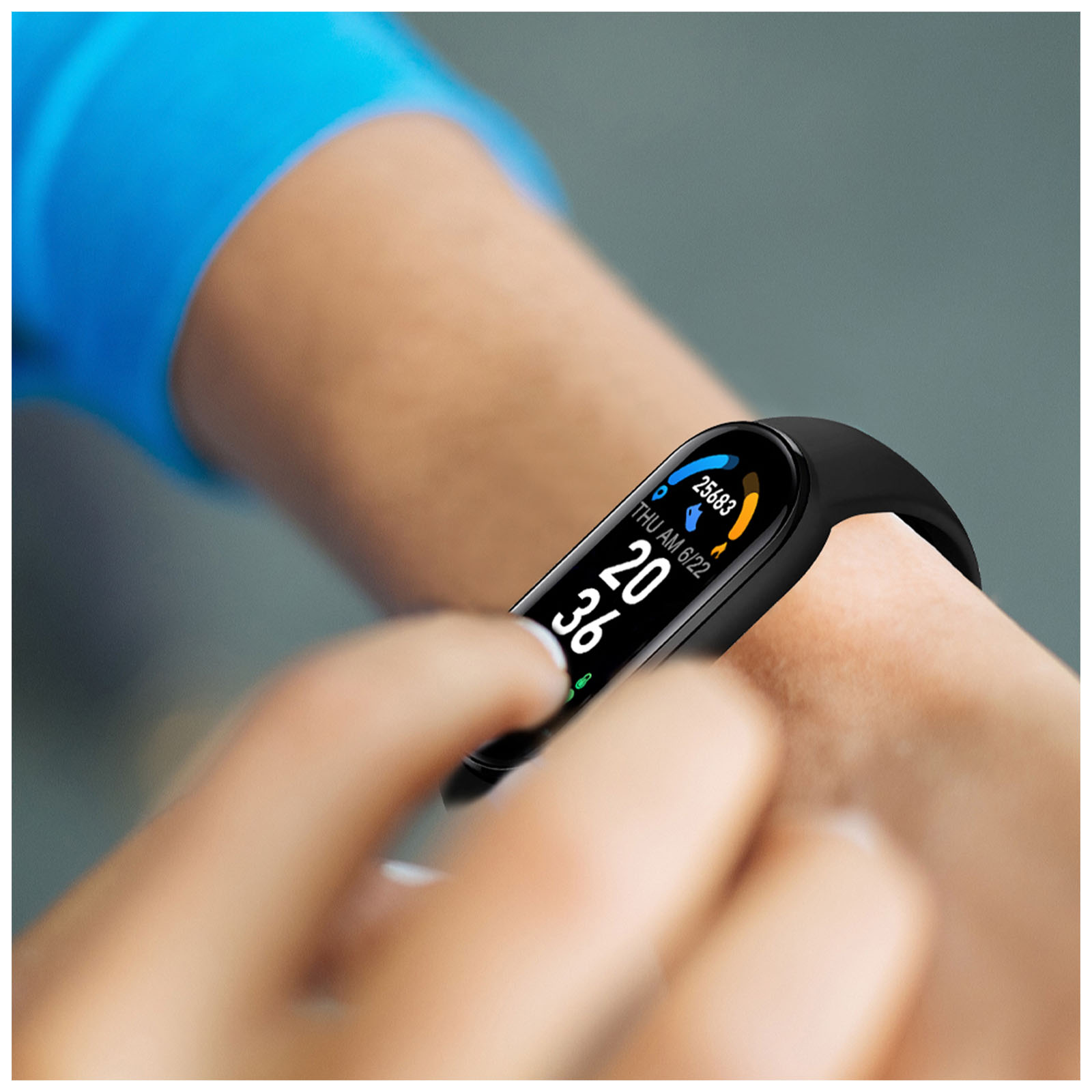 Fitness, Smartwatch, Black band, Digital display, Wristwear